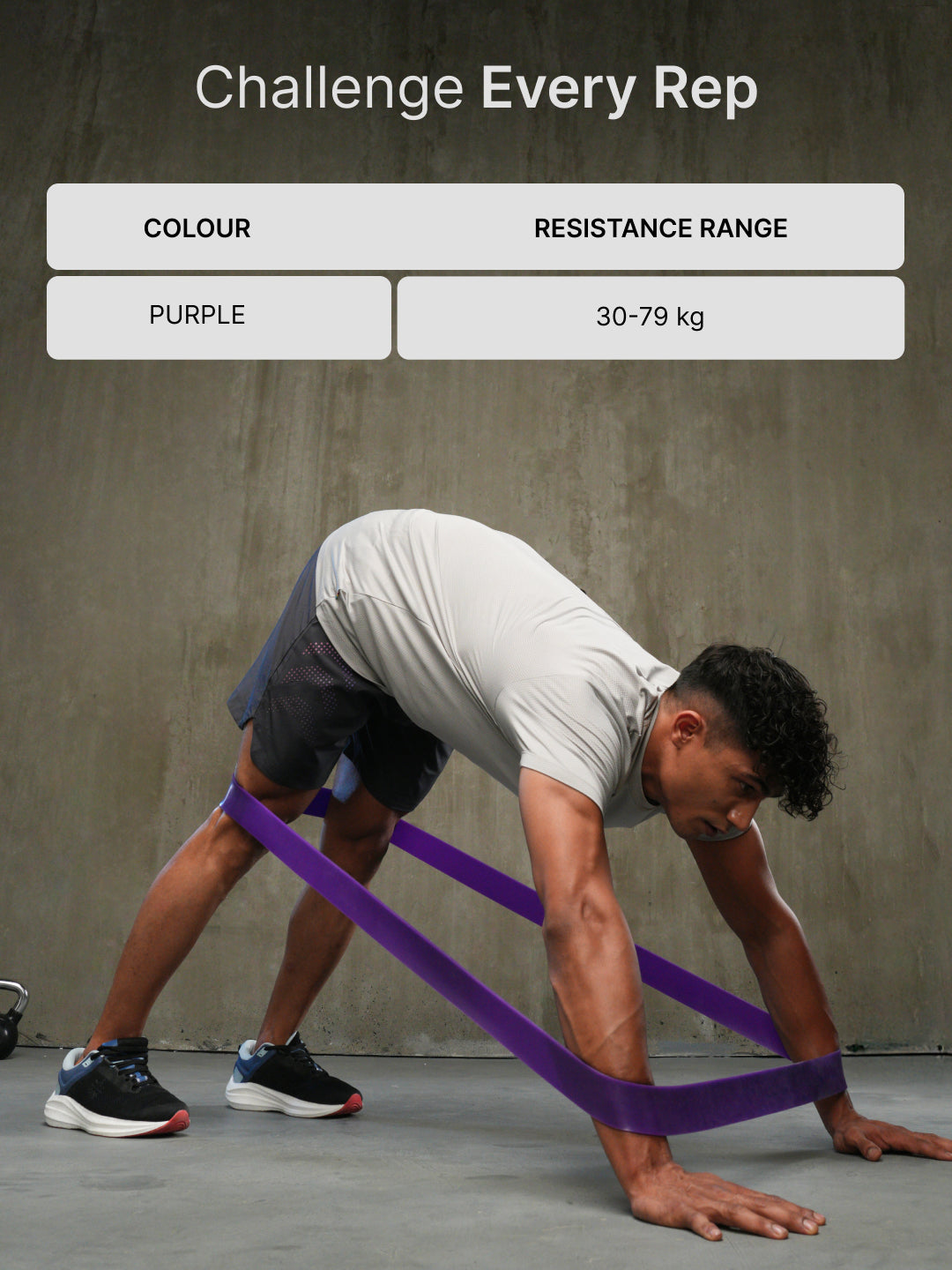 cult Resistance Band for Stretching, Pull Ups, Home Exercise and Gym Workout Stretch for Men & Women Purple(30-79 kgs Resistance)