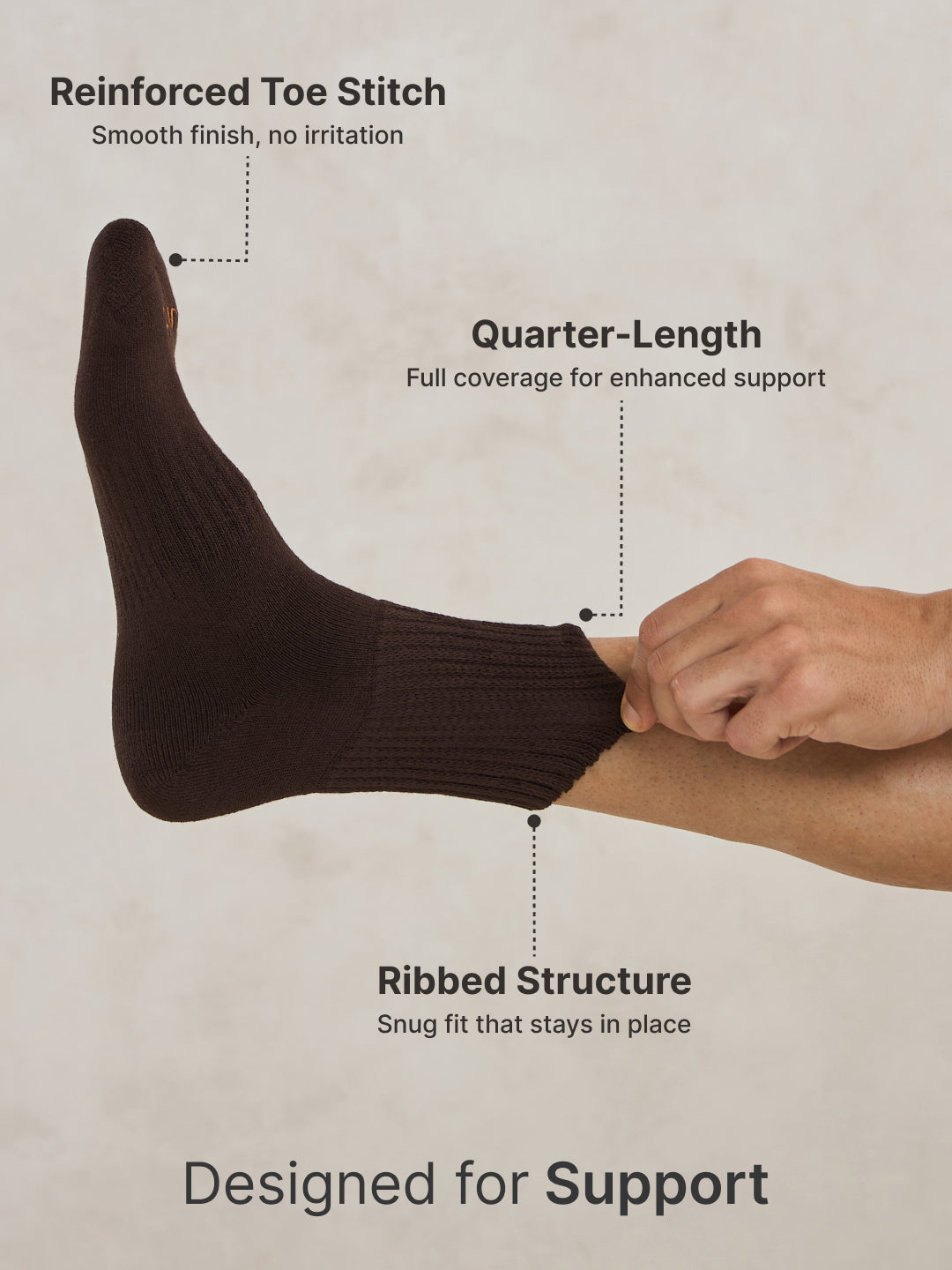 CULT Men's Crew Length Cotton Socks  Ultra Soft, Breathable & Anti-Microbial  Casual & Sports Socks with Moisture-Absorbent Fabric