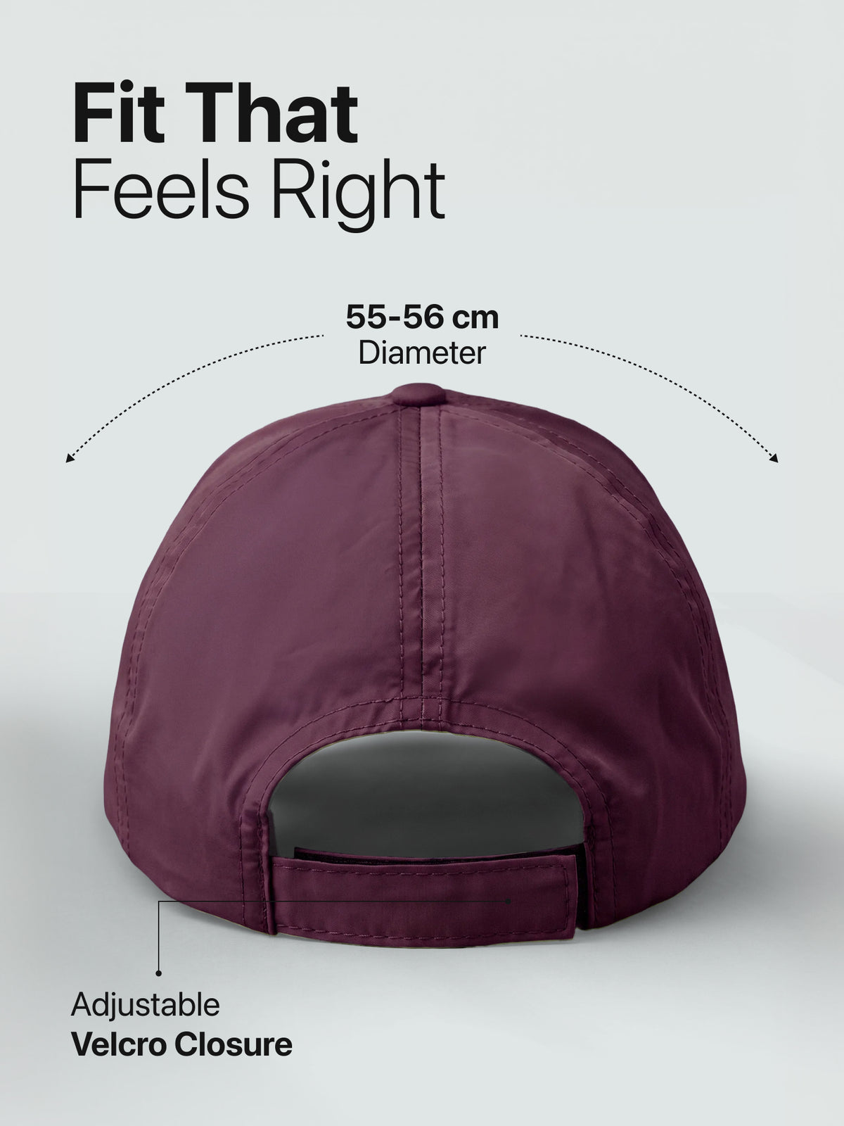 CULT Dry Fit Sports Cap for Men & Women Lightweight Quick Dry Running Cap with Sweatband, UV Protection, Reflective Detailing Adjustable Velcro Closure Maroon