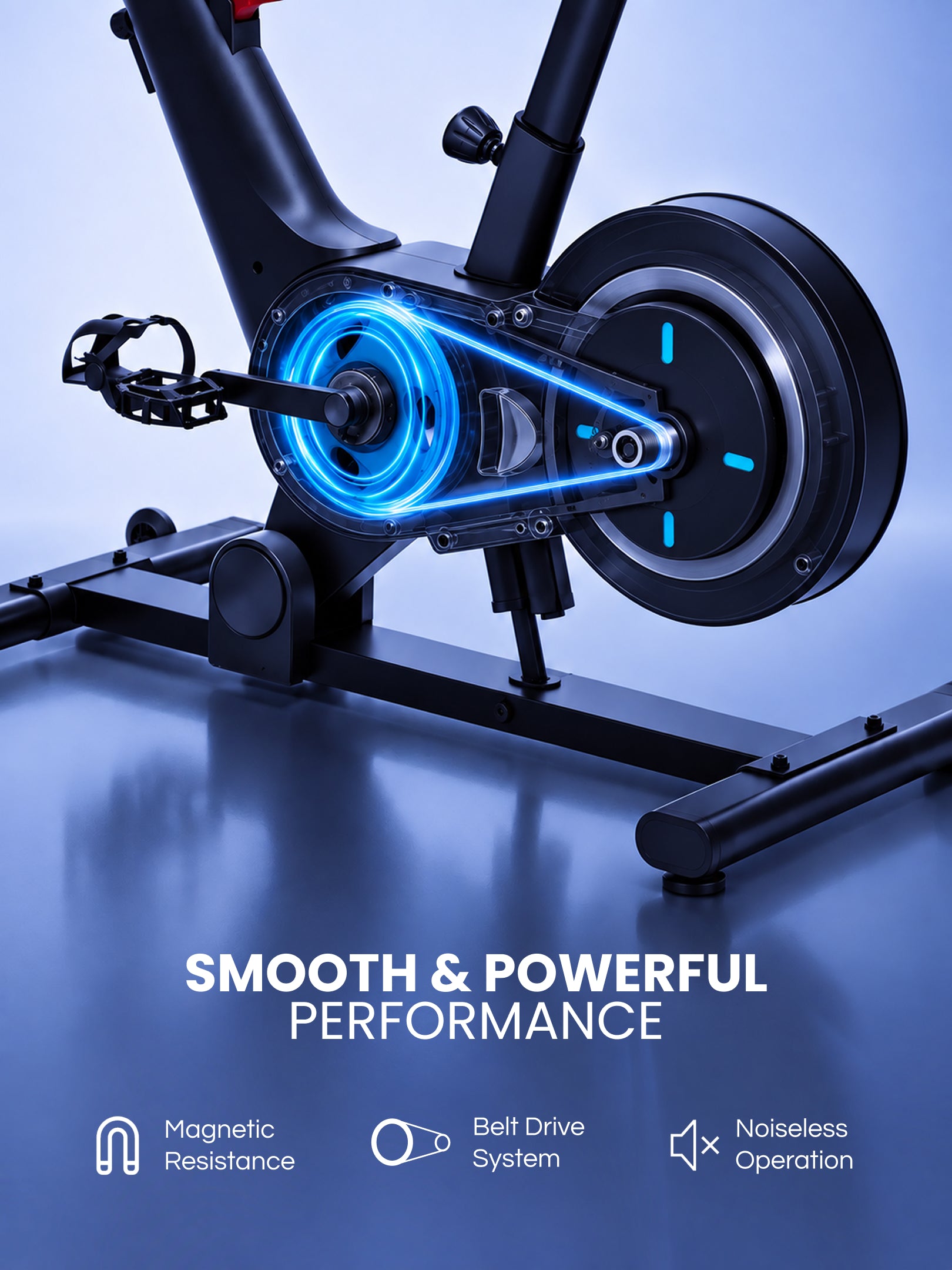 Cult Helix Magnetic Spin Bike with 8 Kg Flywheel | 8-Level Incline & Decline - Train for Hills, Flats, and Descents | 32-Level Magnetic Resistance | 120 Max User Weight | 3 Preset Programs - Black
