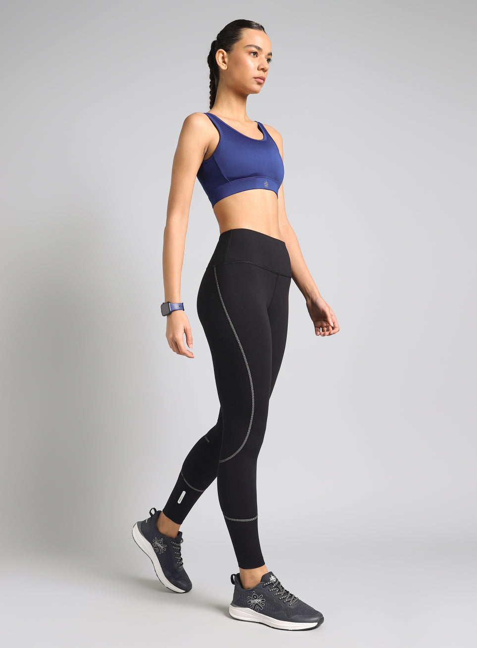 Women's Black Absolute Fit Solid Running Tights