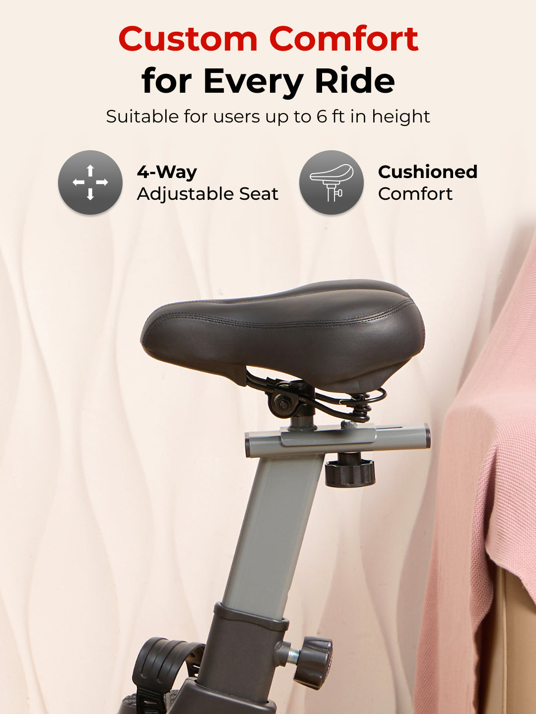 FK7003 Spinbike | 9kg Flywheel | Max Weight: 140Kg | Black (6 months warranty + 6 months extended warranty)