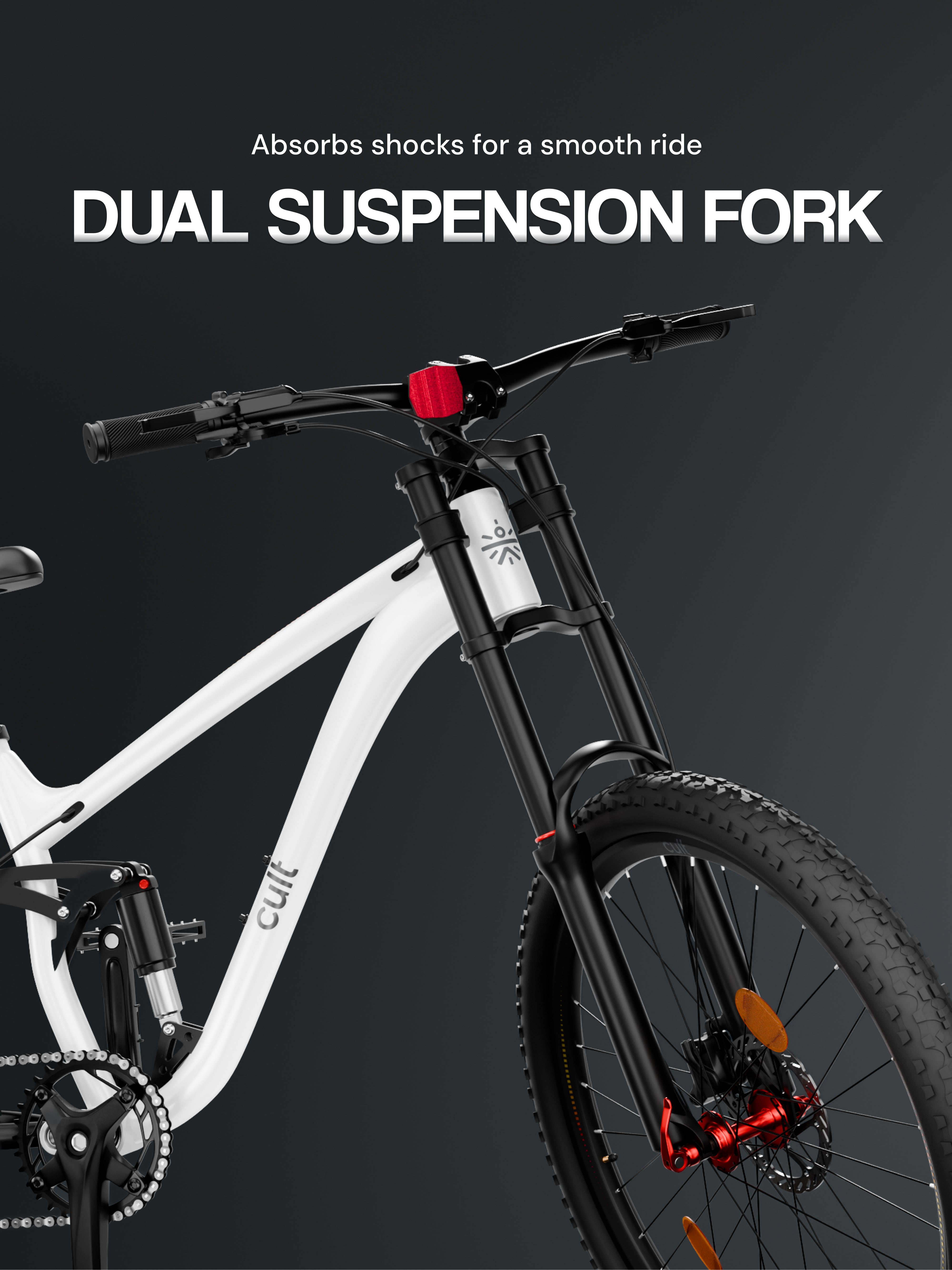 Cult Maverick 27T Mountain Bike | 12-Speed Gear Cycle | WHITE