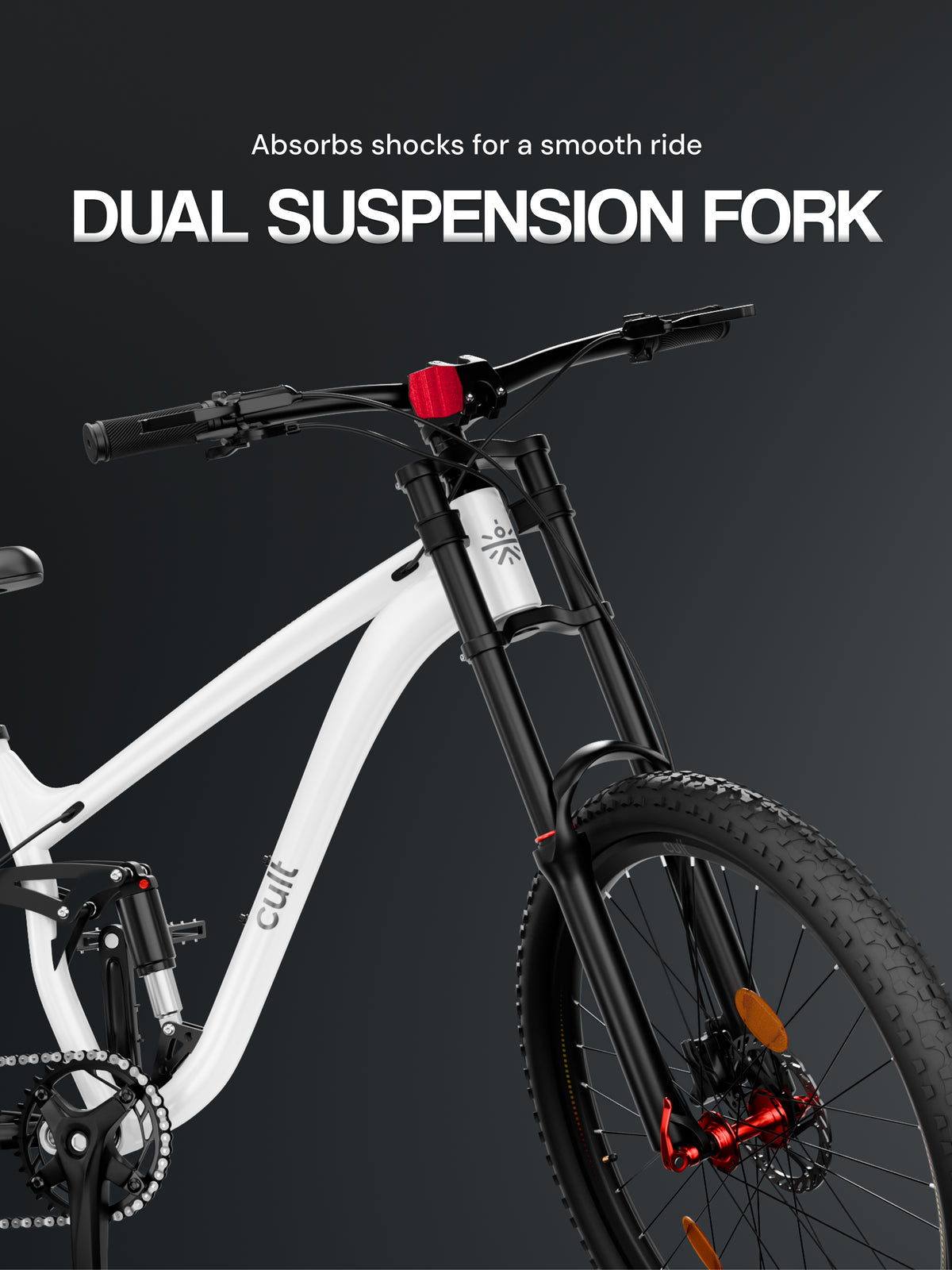 Cult Maverick 27T Mountain Bike | 12-Speed Gear Cycle | WHITE