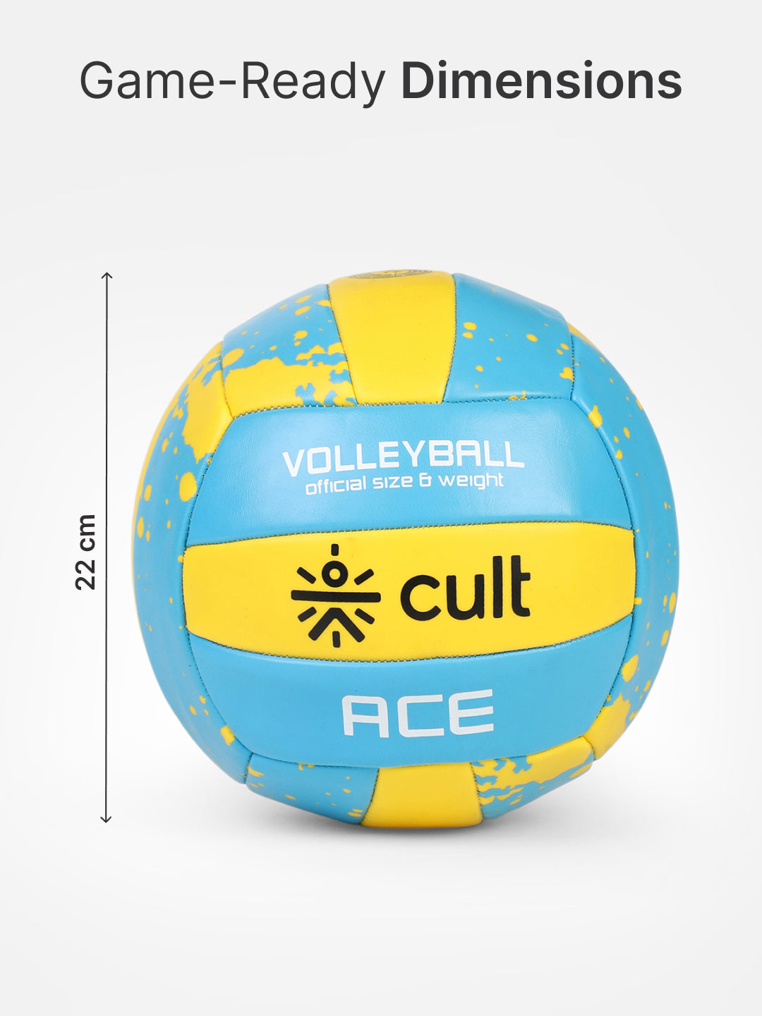 Cult Volleyball Combo  ACE Blue/Yellow + Ball Pump
