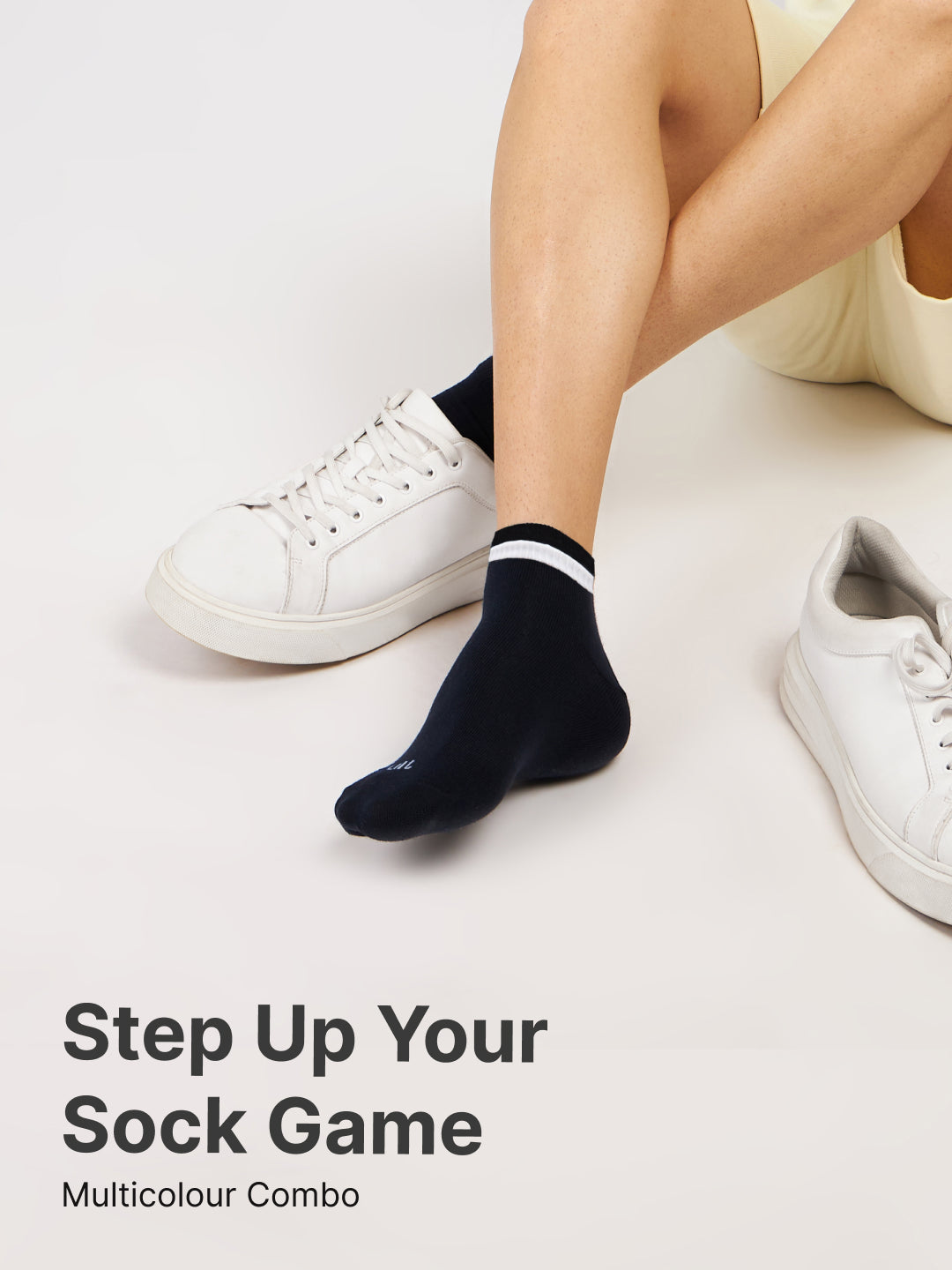 Casual Ankle Length Pack of 3 Black Men's Cotton Socks
