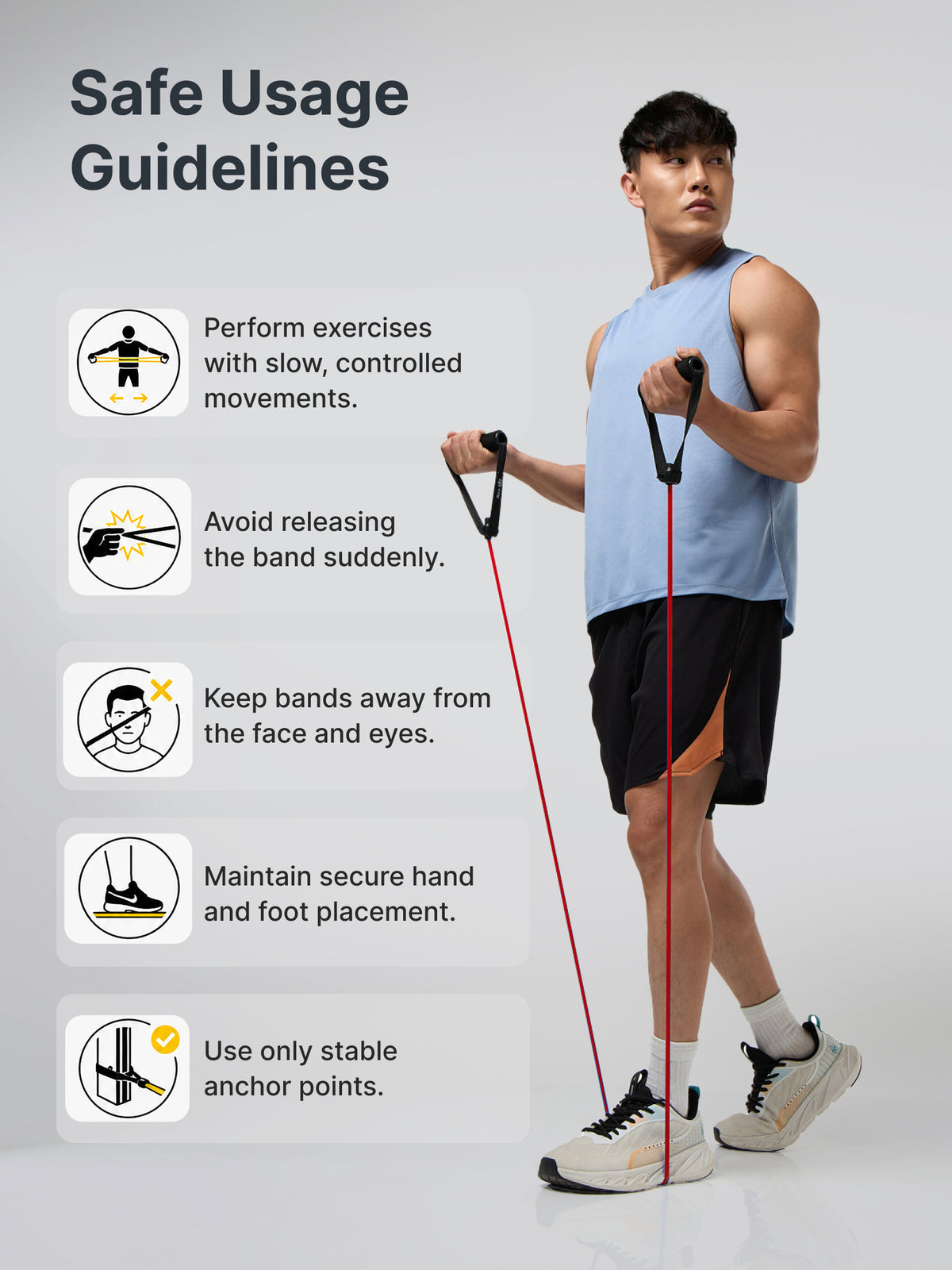Cult Toning Tube for Exercise & Stretching with Foam Handles, Door Anchor | Resistance Band Suitable for Home & Gym Workout for Men & Women | Light Resistance 8-10 Kgs, Red