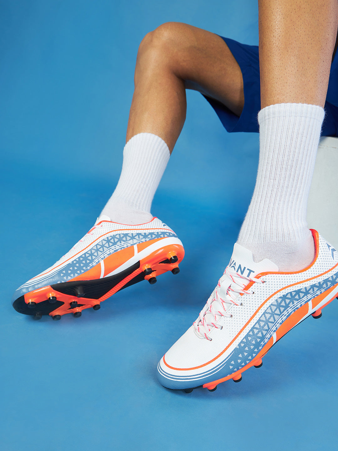 Avant Men's CruiseX Football Shoes - White/Blue
