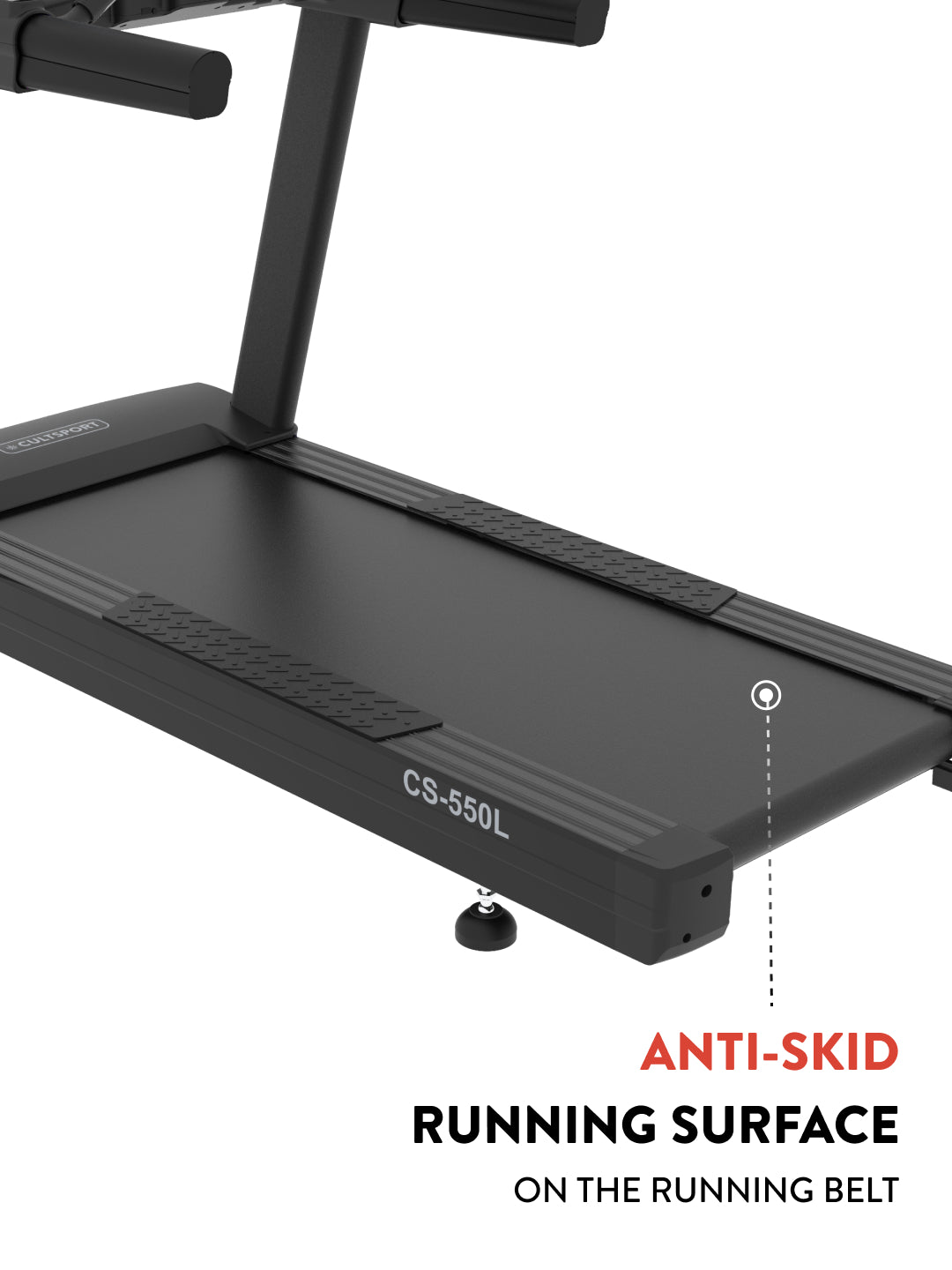 Cult OptiRun Blitz CS550L Treadmill | 3HP Motor Power | Max Weight Support: 160Kg | Max Speed - 20kmph (with 6 months extended warranty)