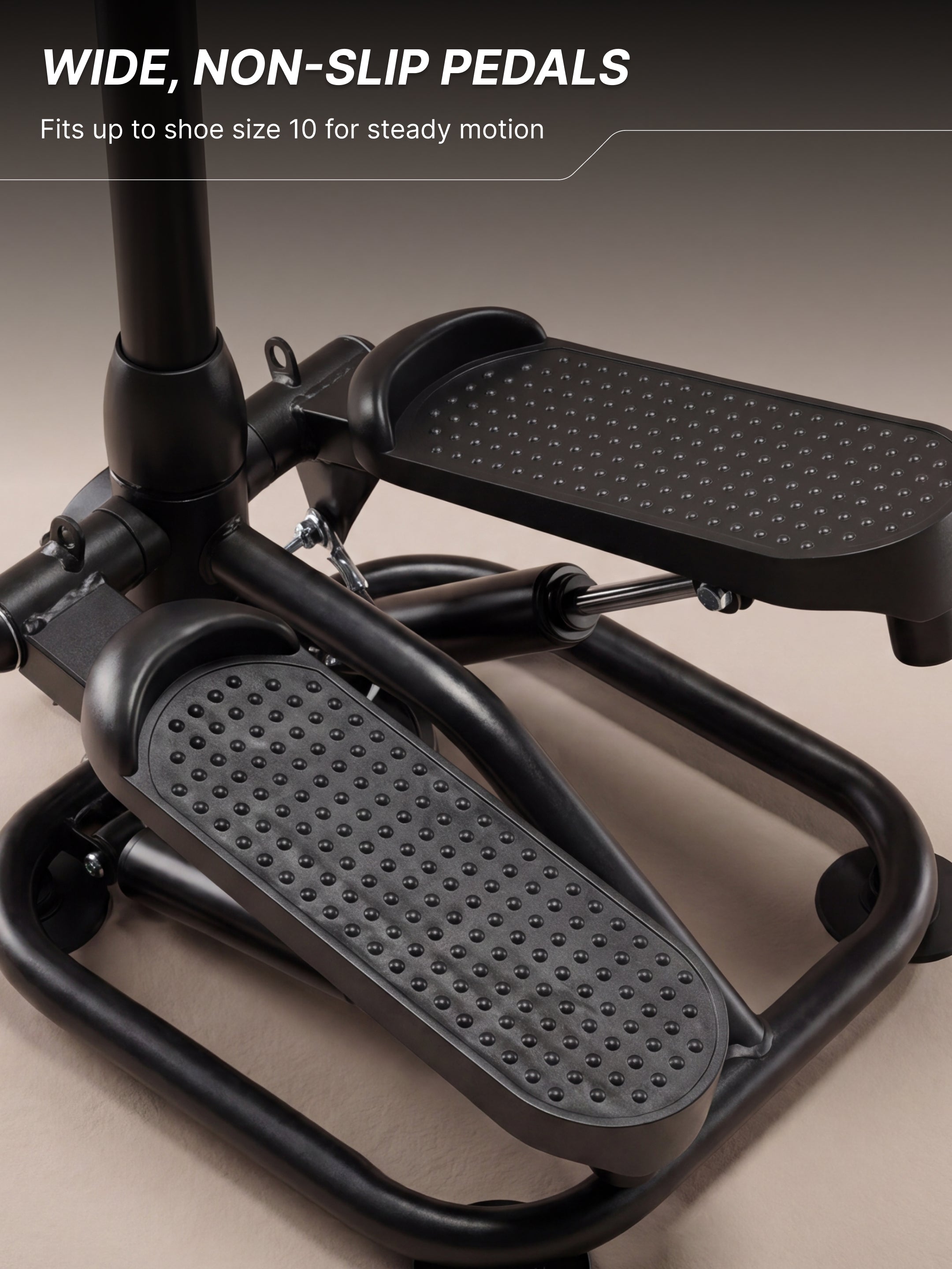Fikit by Cult Mini Stepper with Handle | Anti-Slip Wide Pedals | Versatile Home Exercise Machine | Sturdy Design | Compact for Home Workout - Black