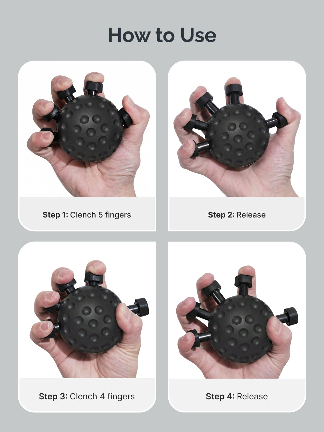 CULT Round Hand Gripper upto 30kg Resistance Portable ABS Grip Strengthener for Forearm, Wrist & Finger Training Black