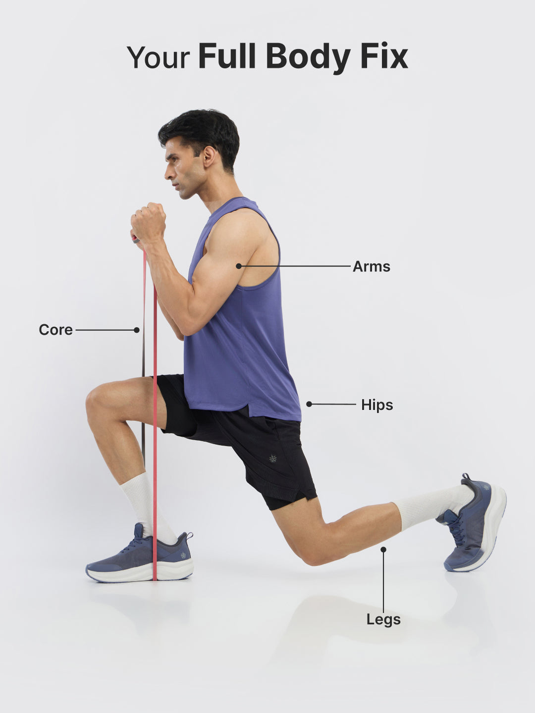 Cult Resistance Band(2.5-30kgs Resistance) for Men and Women