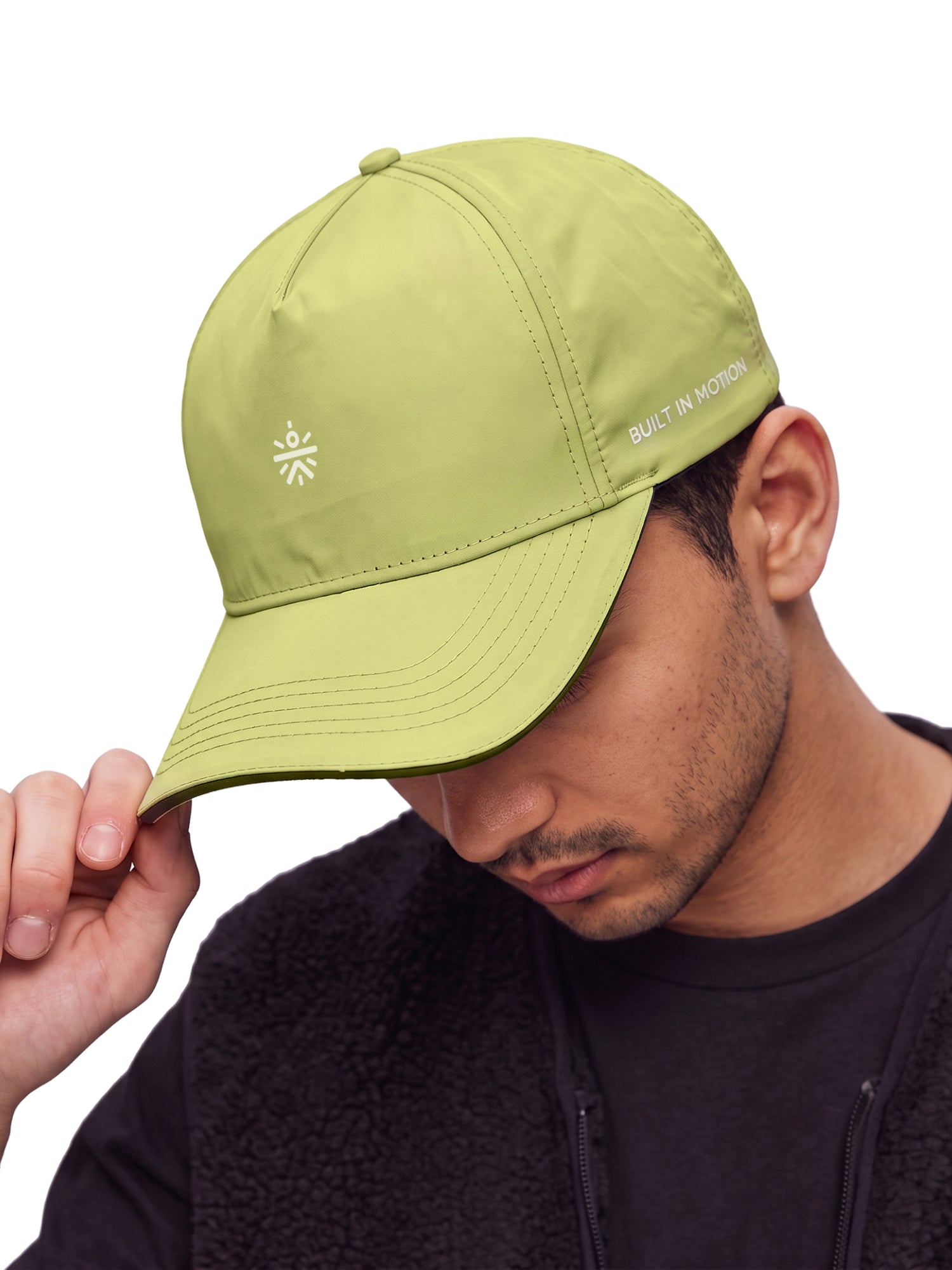 CULT Dry Fit Sports Cap for Men & Women Lightweight Quick Dry Running Cap with Sweatband, UV Protection, Reflective Detailing Adjustable Velcro Closure Green