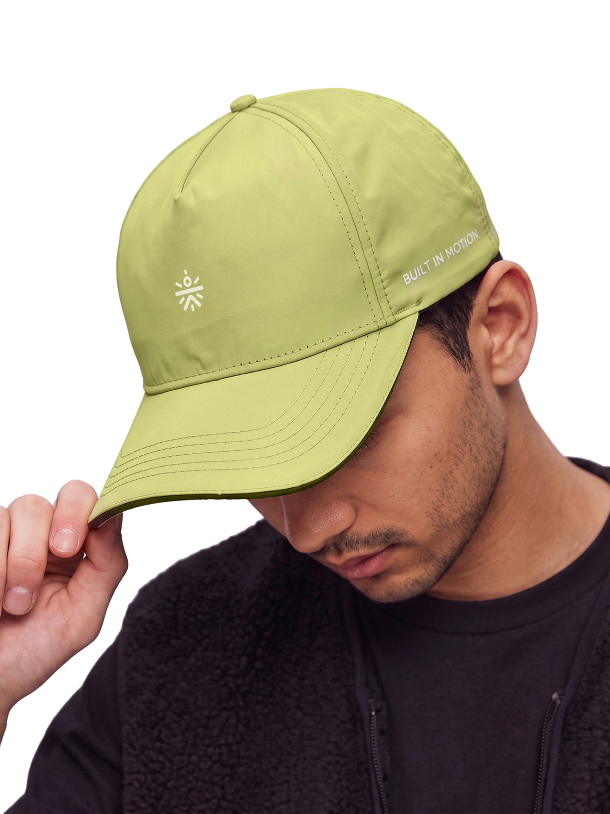 CULT Dry Fit Sports Cap for Men & Women Lightweight Quick Dry Running Cap with Sweatband, UV Protection, Reflective Detailing Adjustable Velcro Closure Green