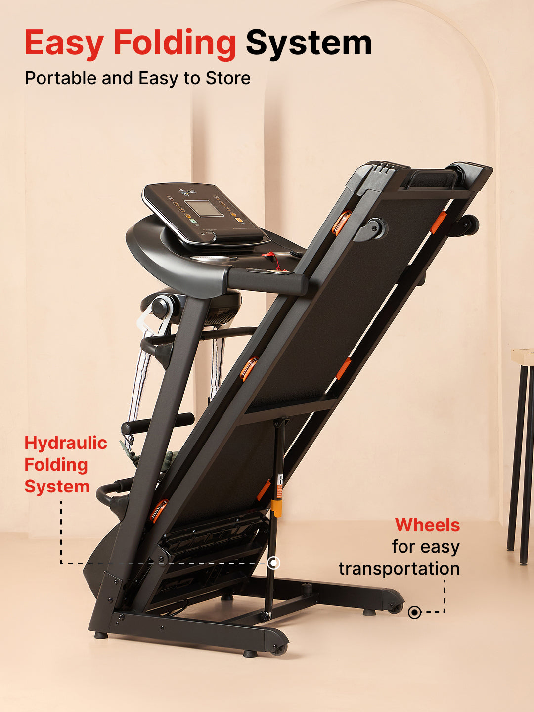 CultRunM4Auto 5 HP Peak Treadmill | 15-level Auto-Incline & Massager | Max Weight-120kg | Max Speed-14.8kmph (with 6 Months Extended Warranty)