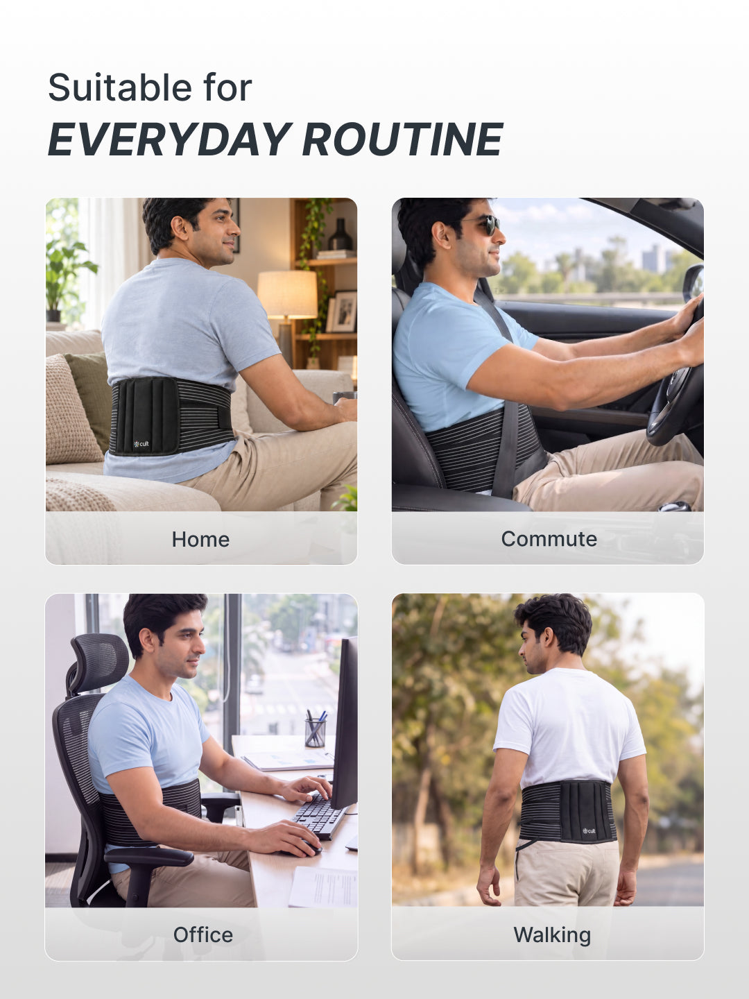 Cult Lumbar Support Belt Black