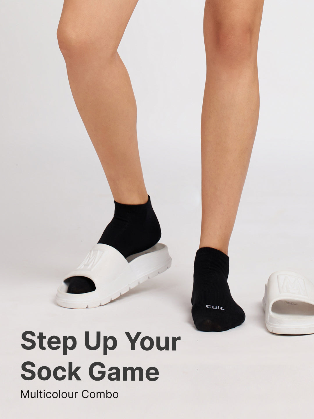 Casual Low Ankle Cotton White,Black & Grey Pack of 3 Women