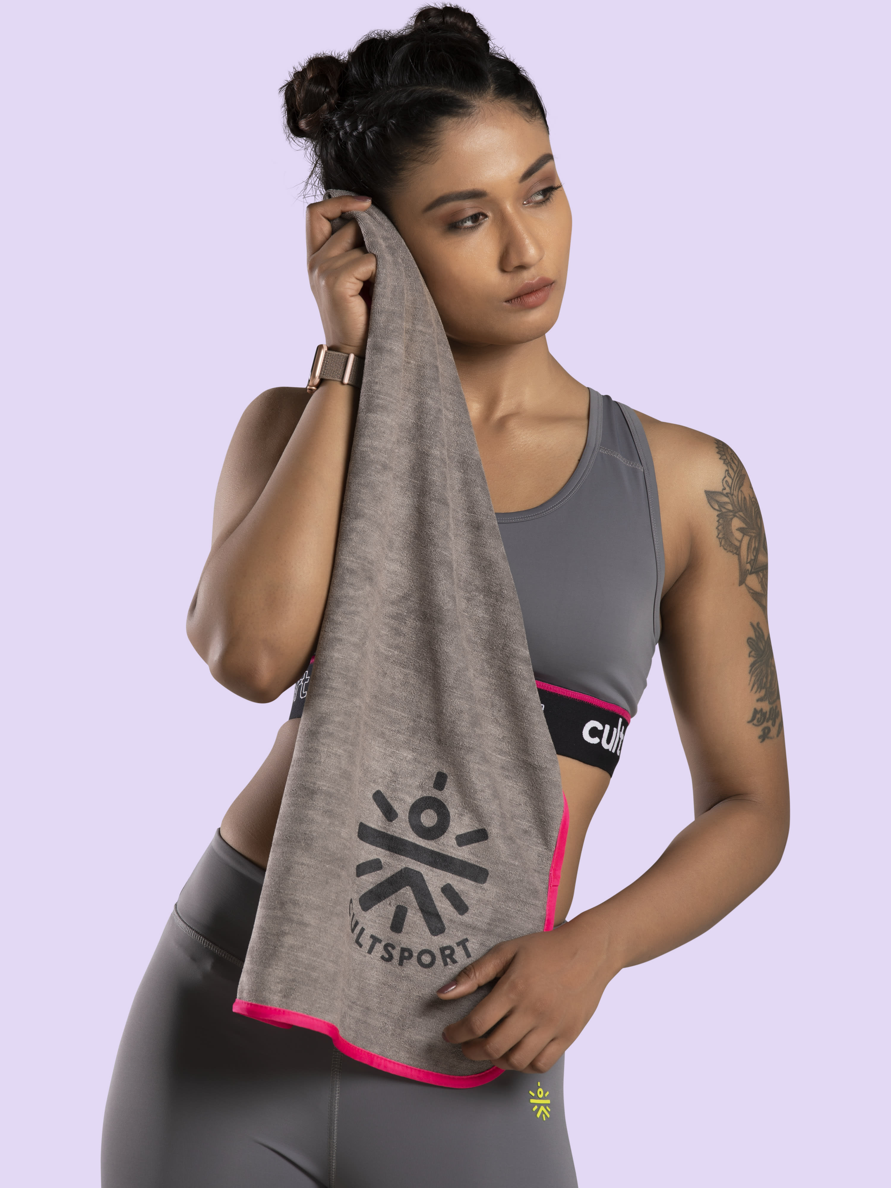 Castal Rock Pink Microfibre Gym Towel