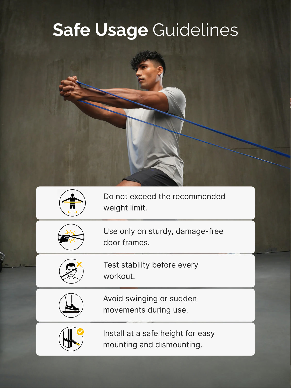 cult Resistance Band for Stretching, Pull Ups, Home Exercise and Gym Workout Stretch for Men & Women Blue (18-40 kgs Resistance)