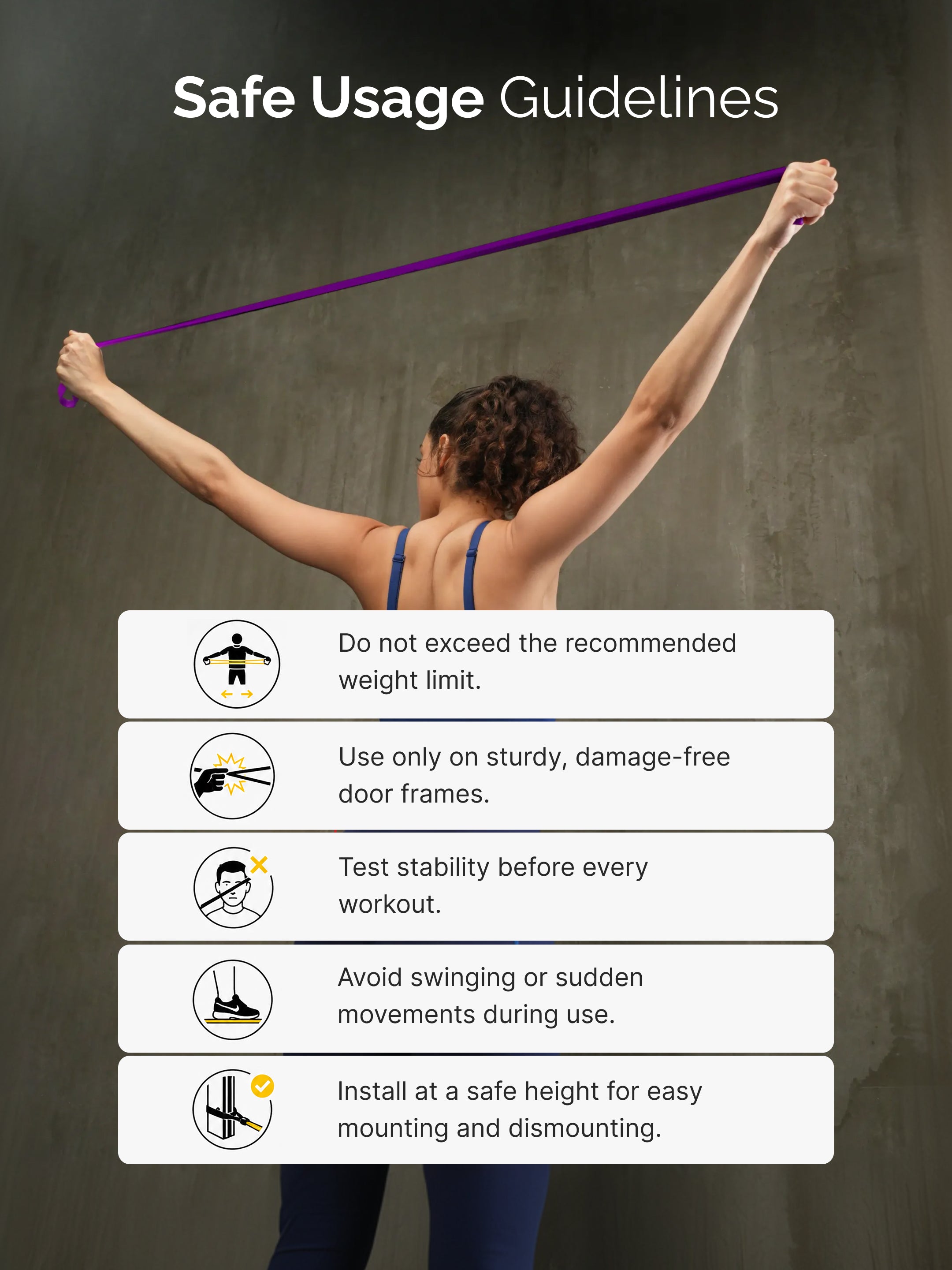 cult Resistance Band for Stretching, Pull Ups, Home Exercise and Gym Workout Stretch for Men & Women Purple(30-79 kgs Resistance)