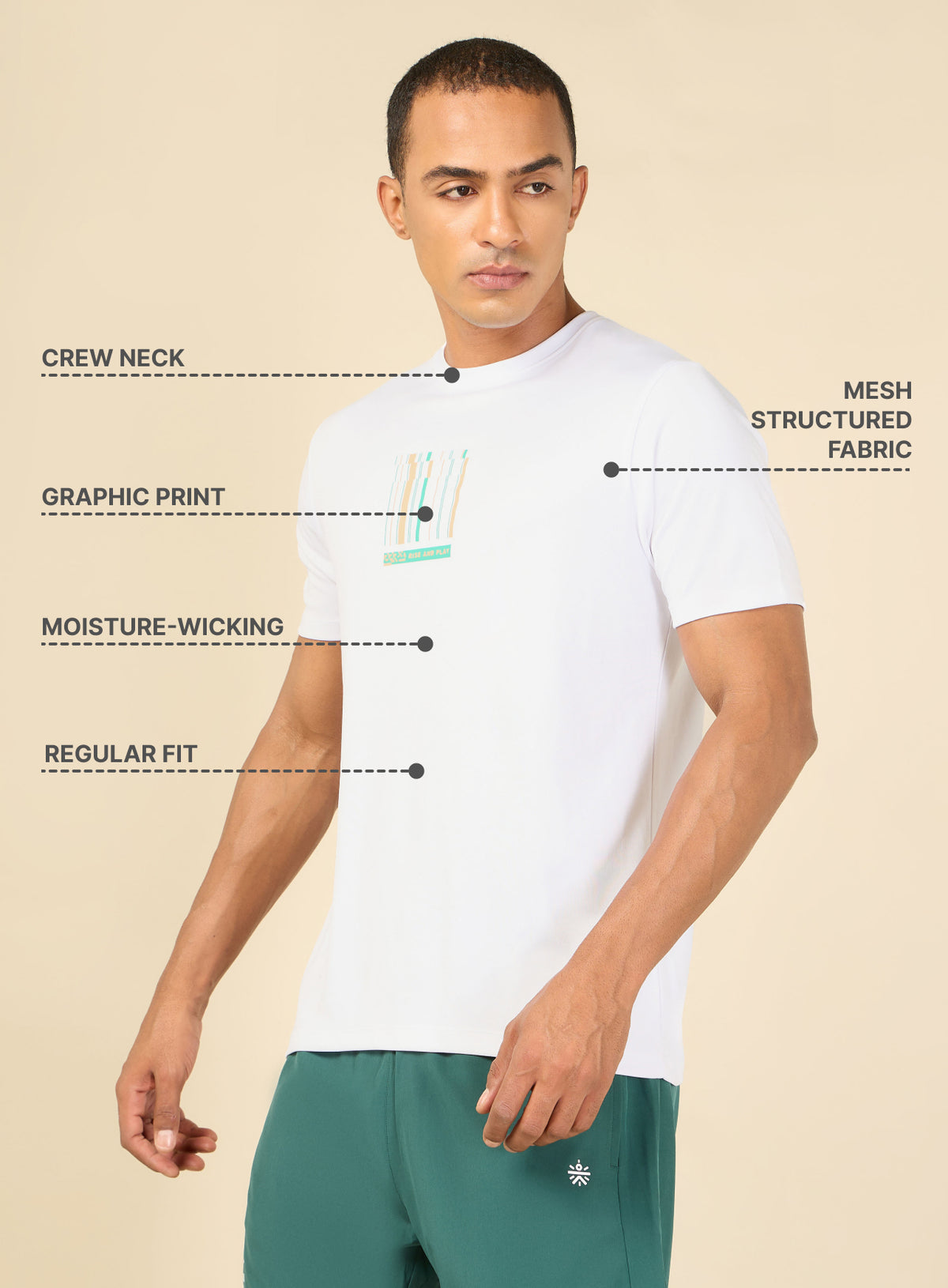 Active T-shirt with Minimal Graphic