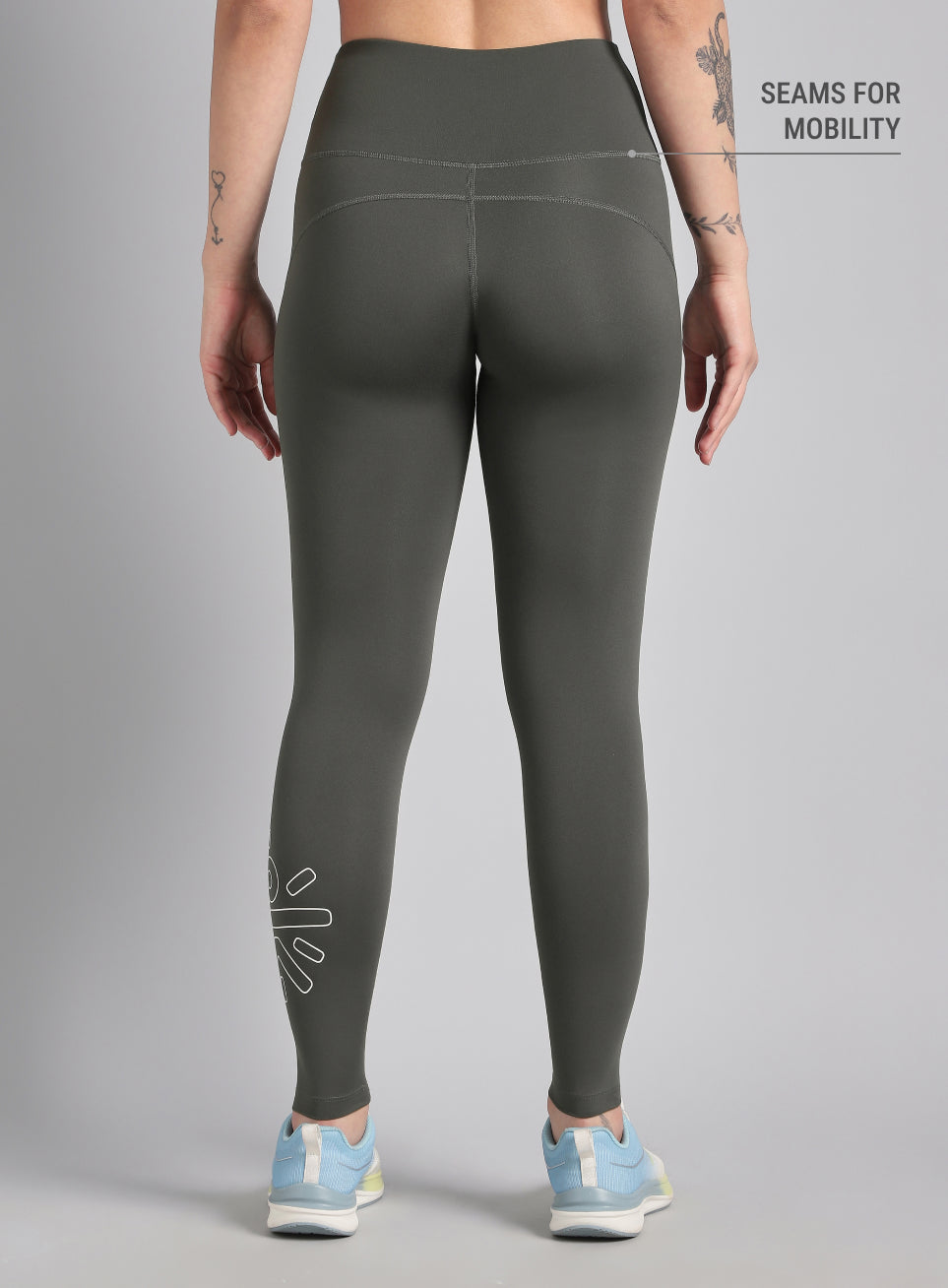 Grey All Day Active Solid Tights