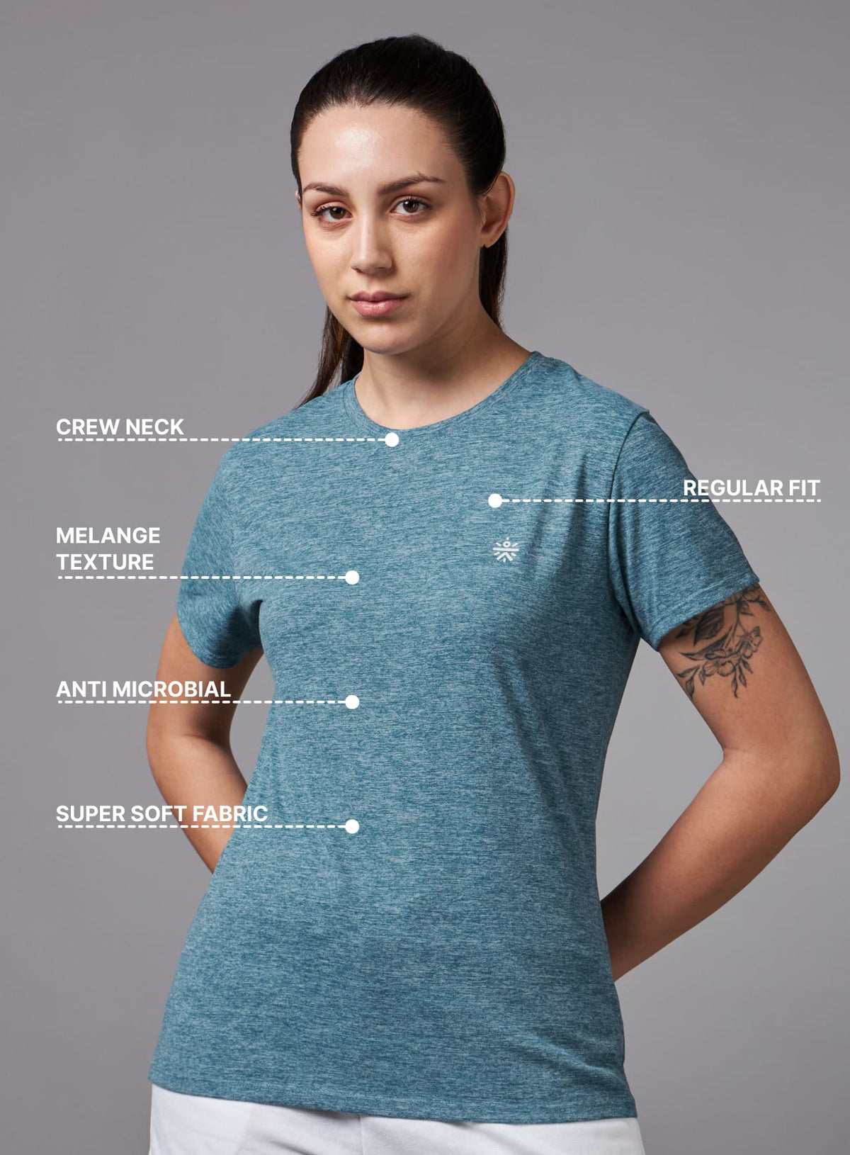 Women's Train All Day Blue Comfortech T-shirt