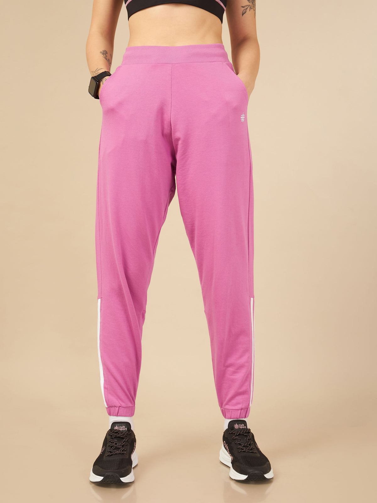 Pink Power Flex Joggers for Women
