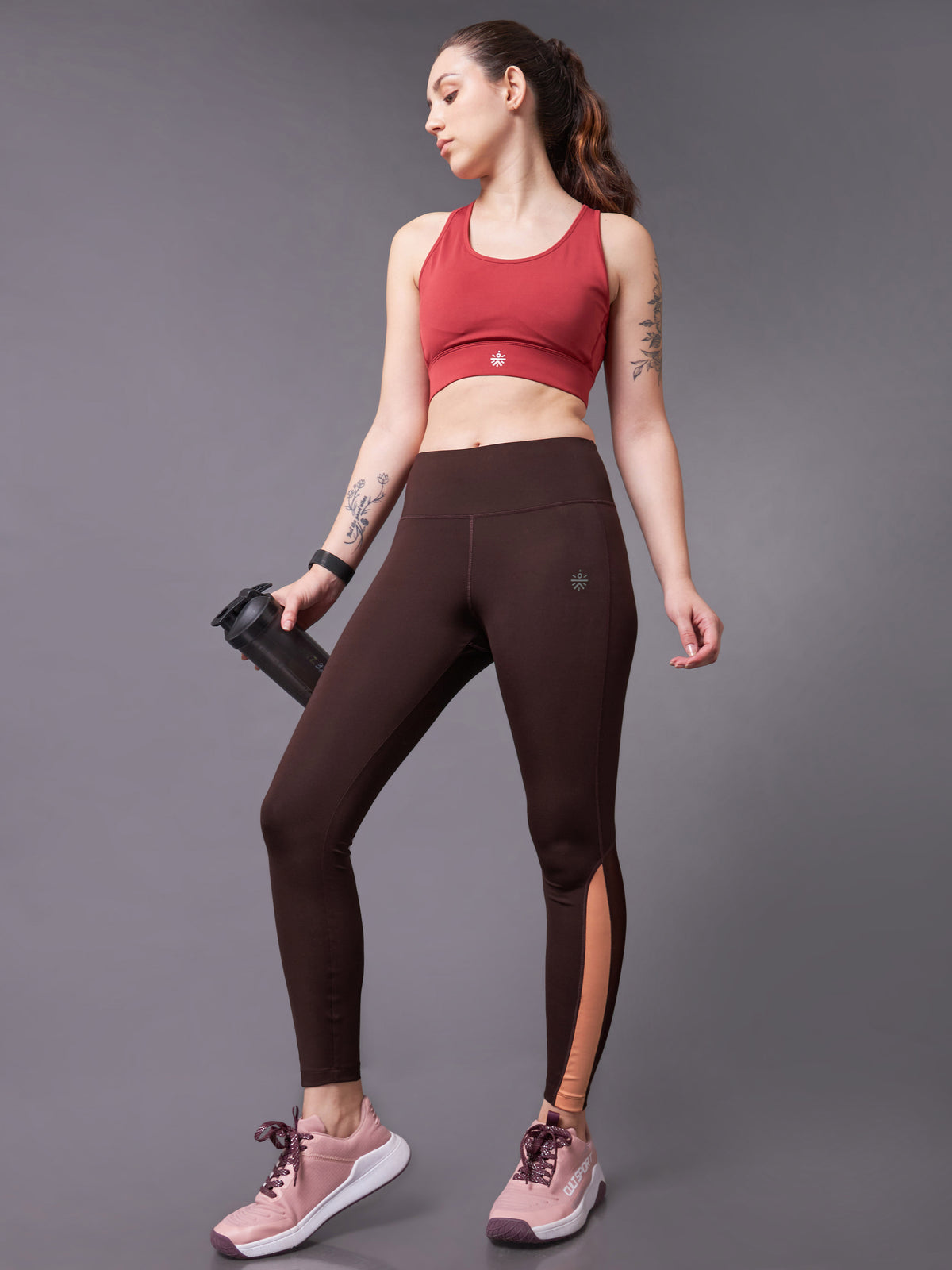Iconic Brown Running Tights