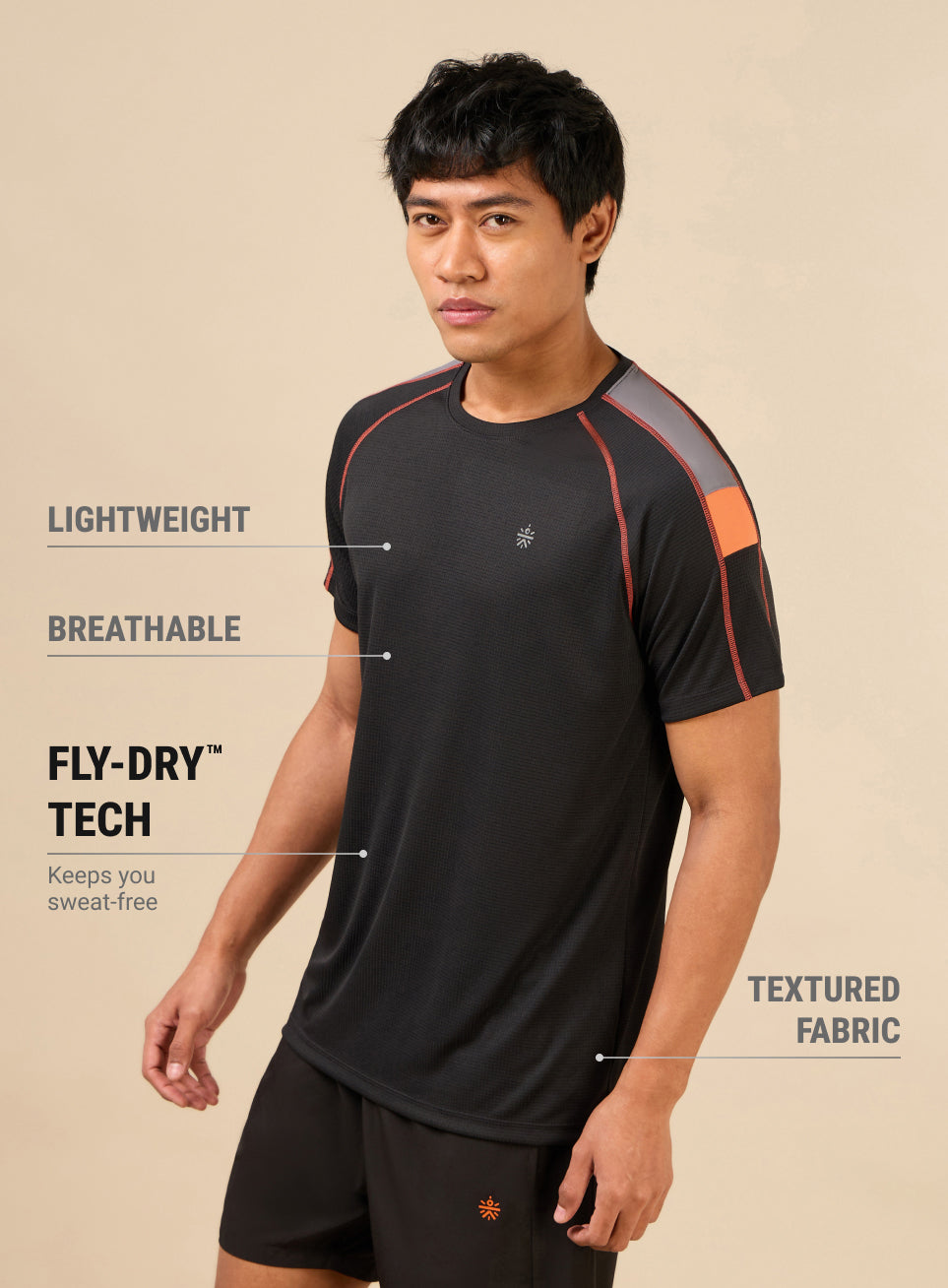 Men's All Format Black High Performance T-shirt