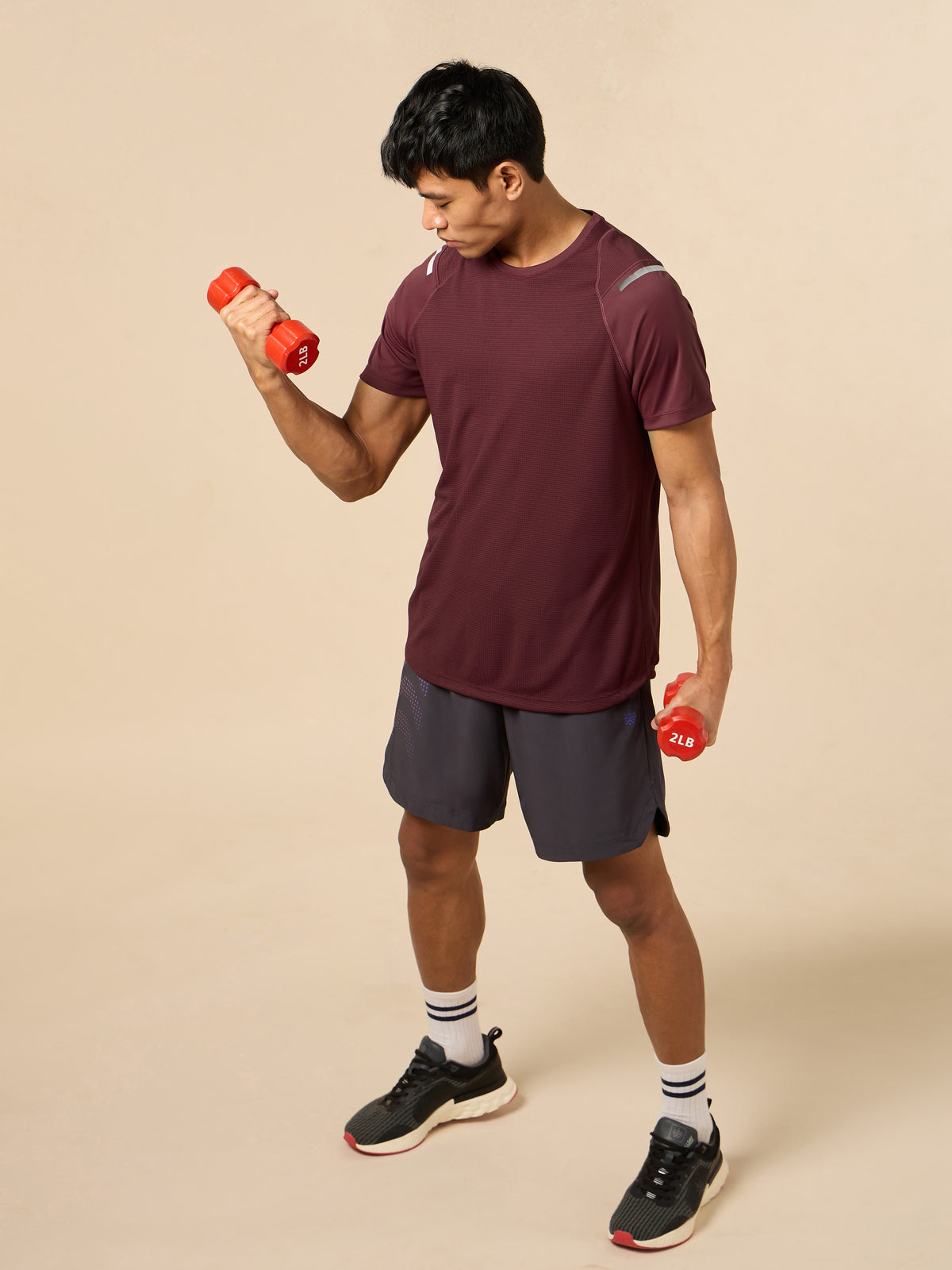 Men's Red Ergonomic Training T-shirt