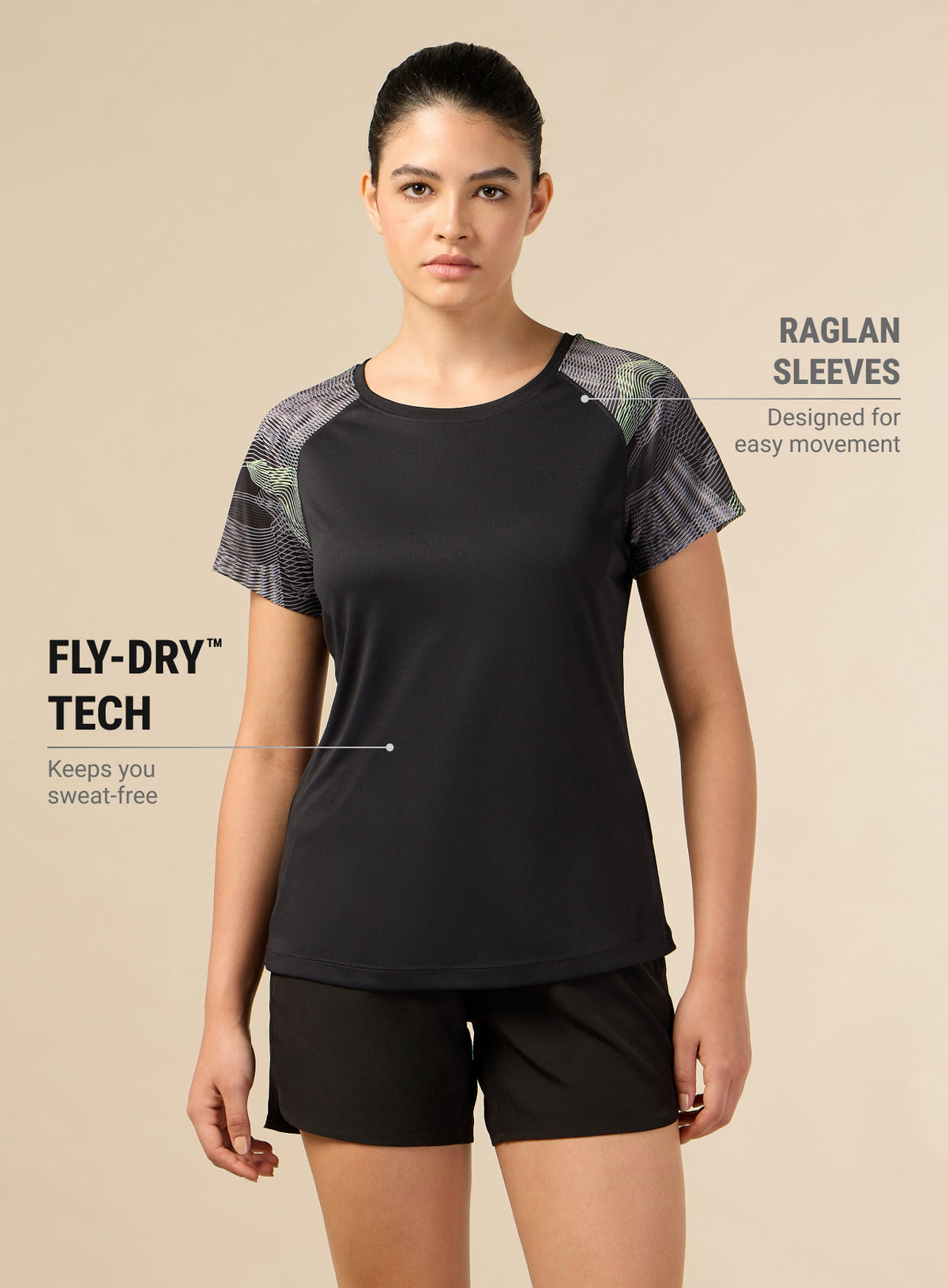 Women's Black Energy Line Trainer's T-shirt