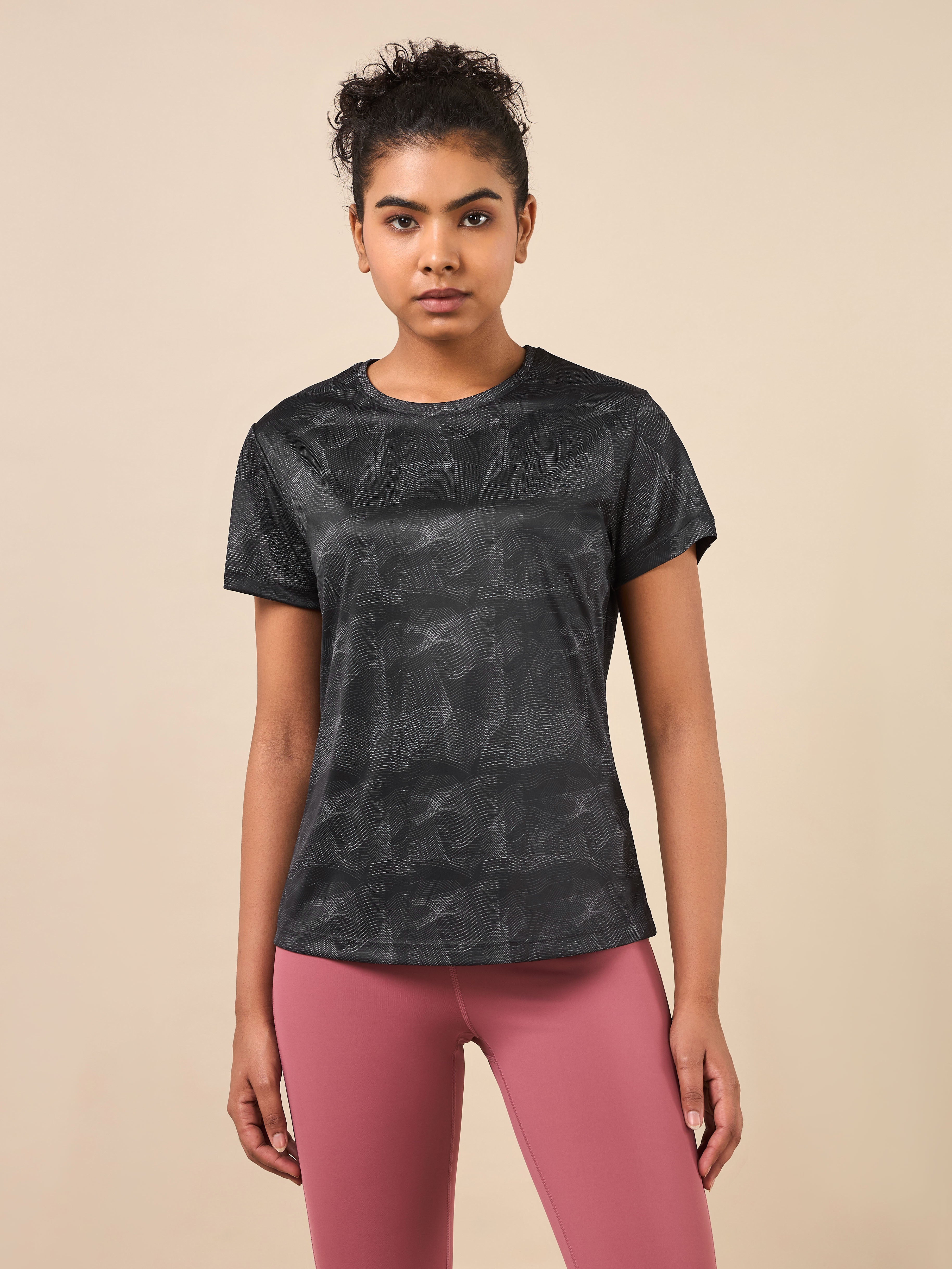 Women's Black High Energy Line Training T-shirt