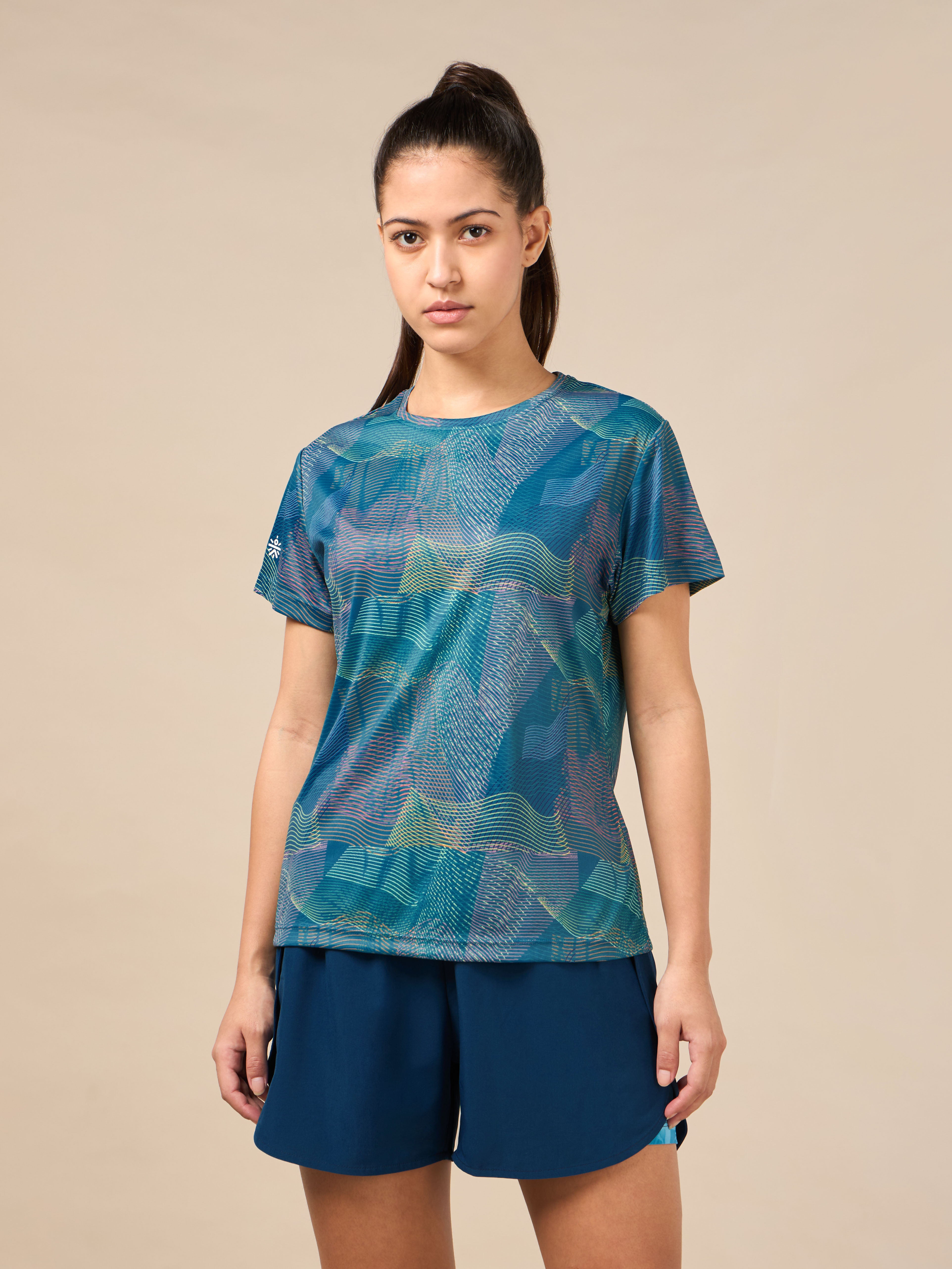 Women's Blue High Energy Line Training T-shirt