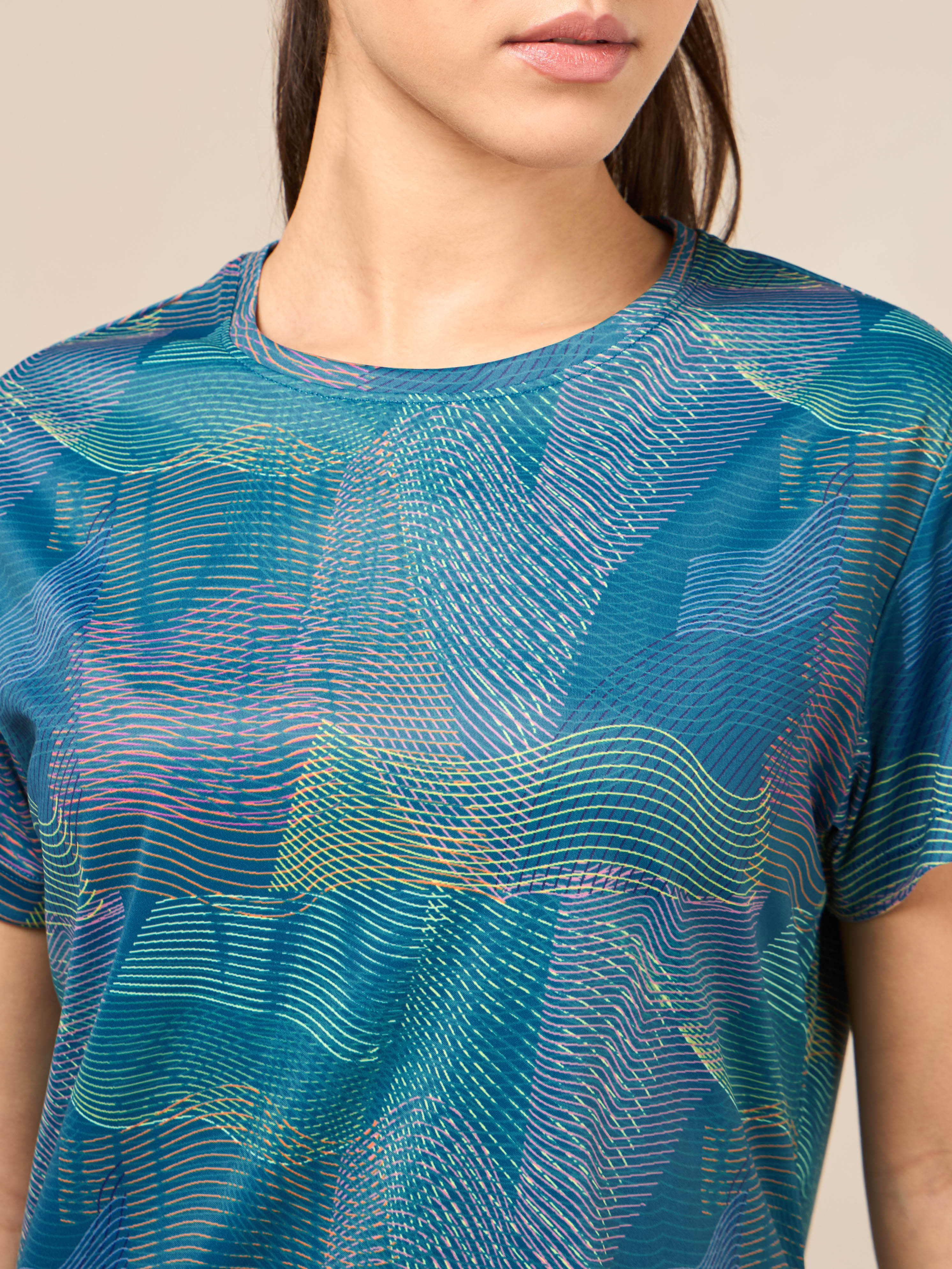 Women's Blue High Energy Line Training T-shirt