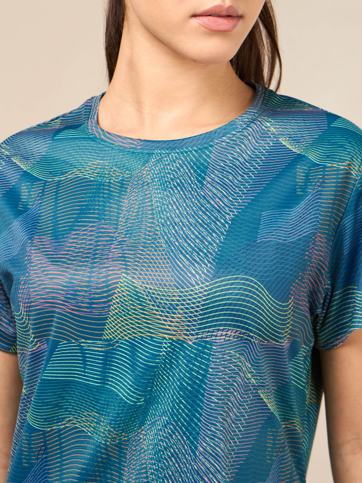 Women's Blue High Energy Line Training T-shirt
