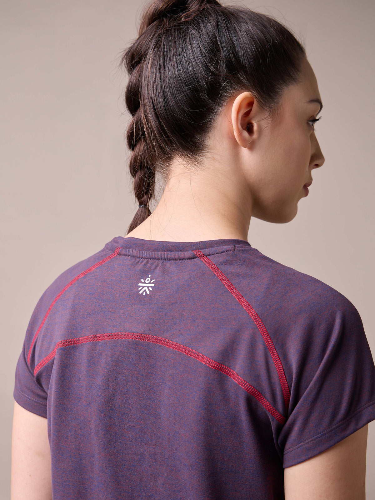 Women's Muscle Flex Purple Comfortech T-shirt