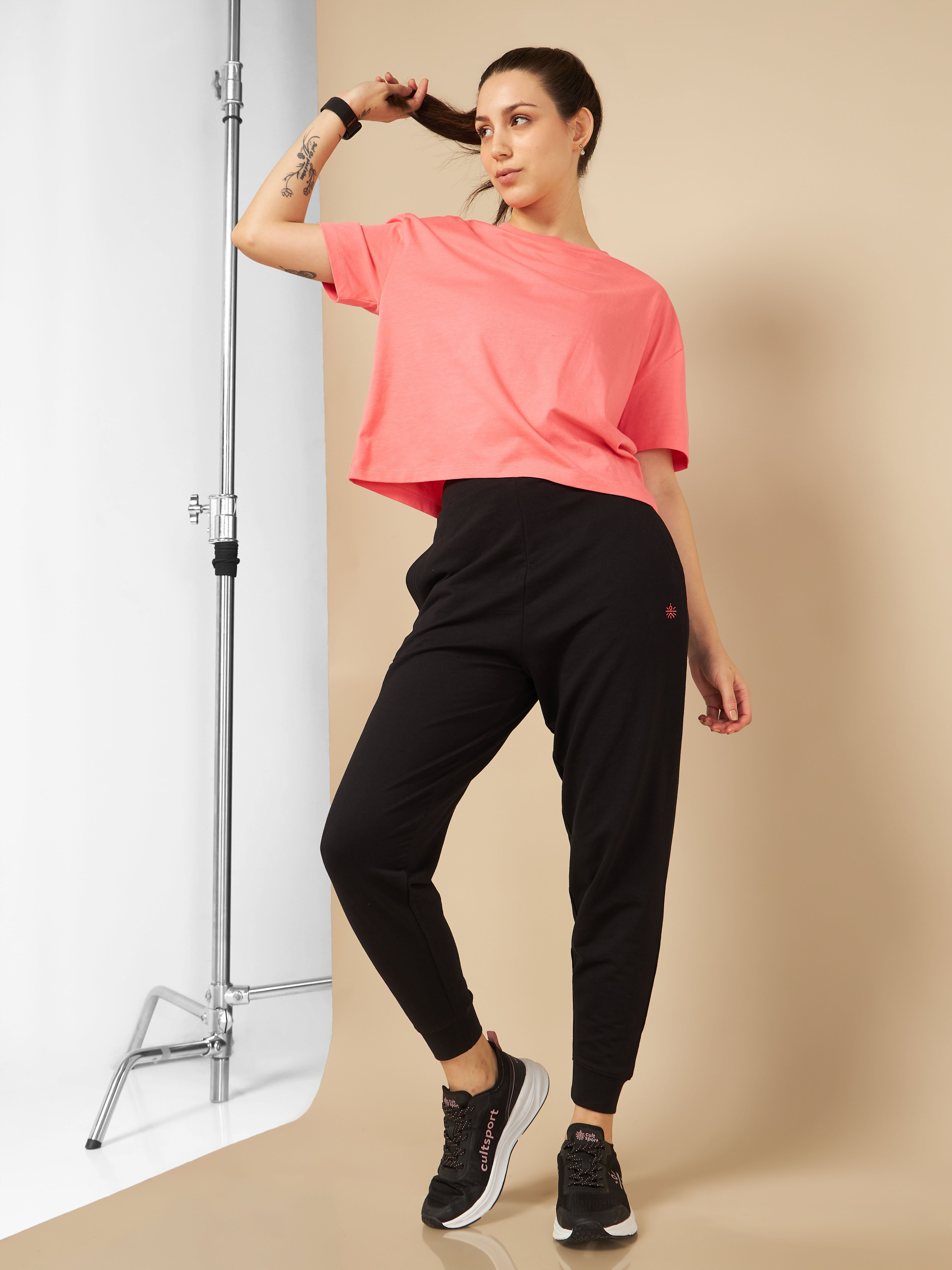 Women Black Cult Leisure Joggers