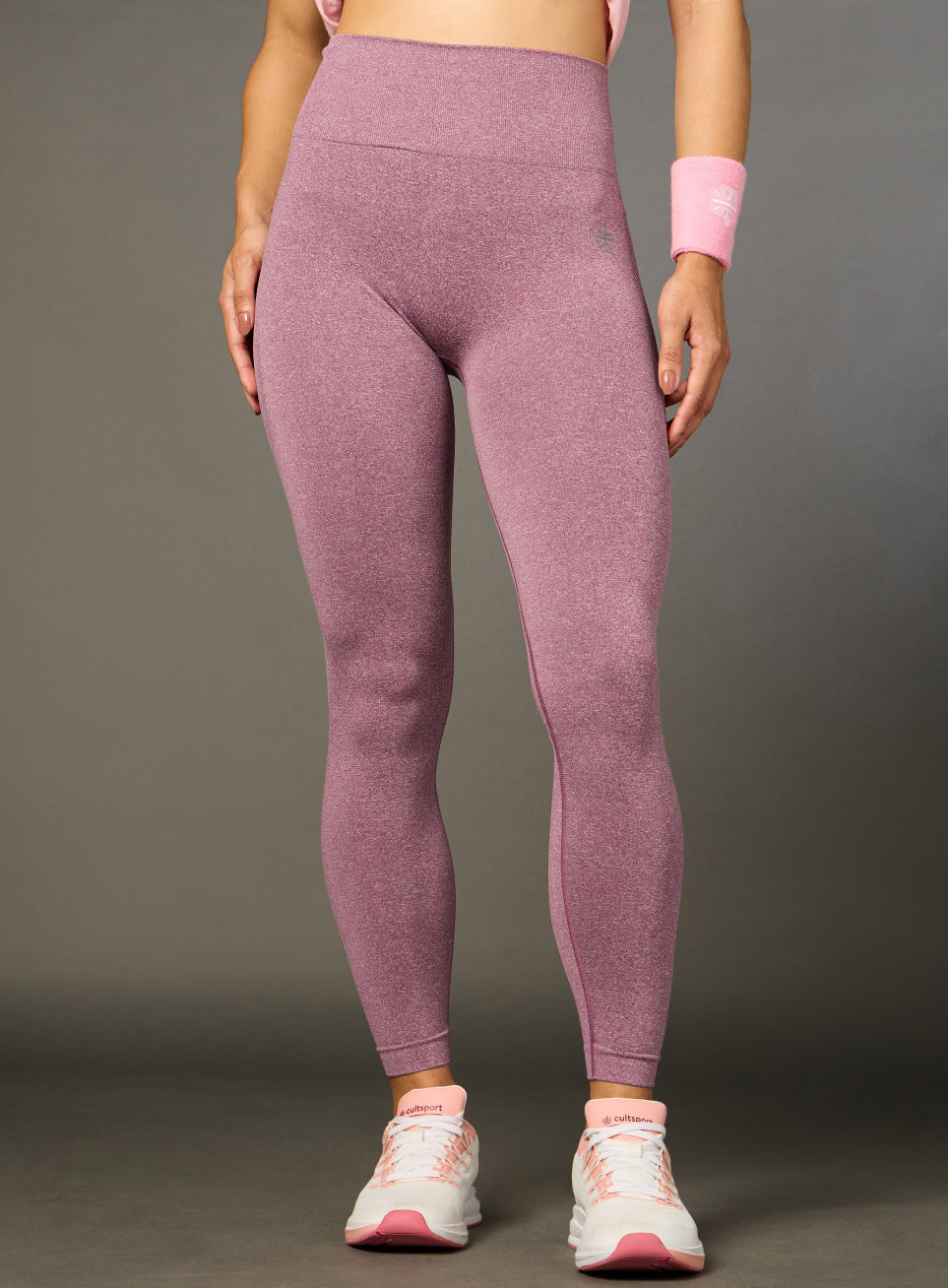 Pink Seamless Sports Tights