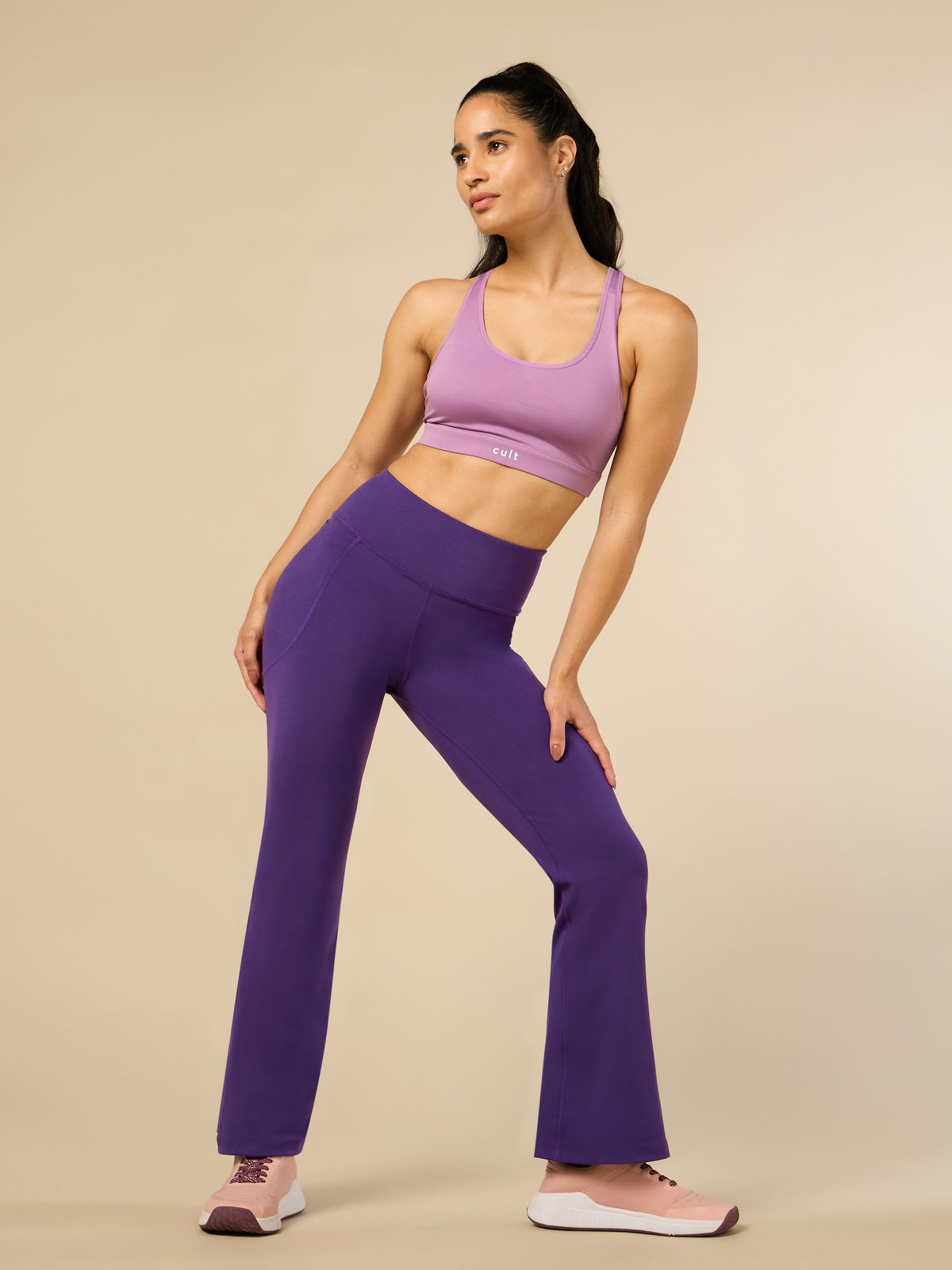 Women's COMFlex Purple Performance Flare Pants