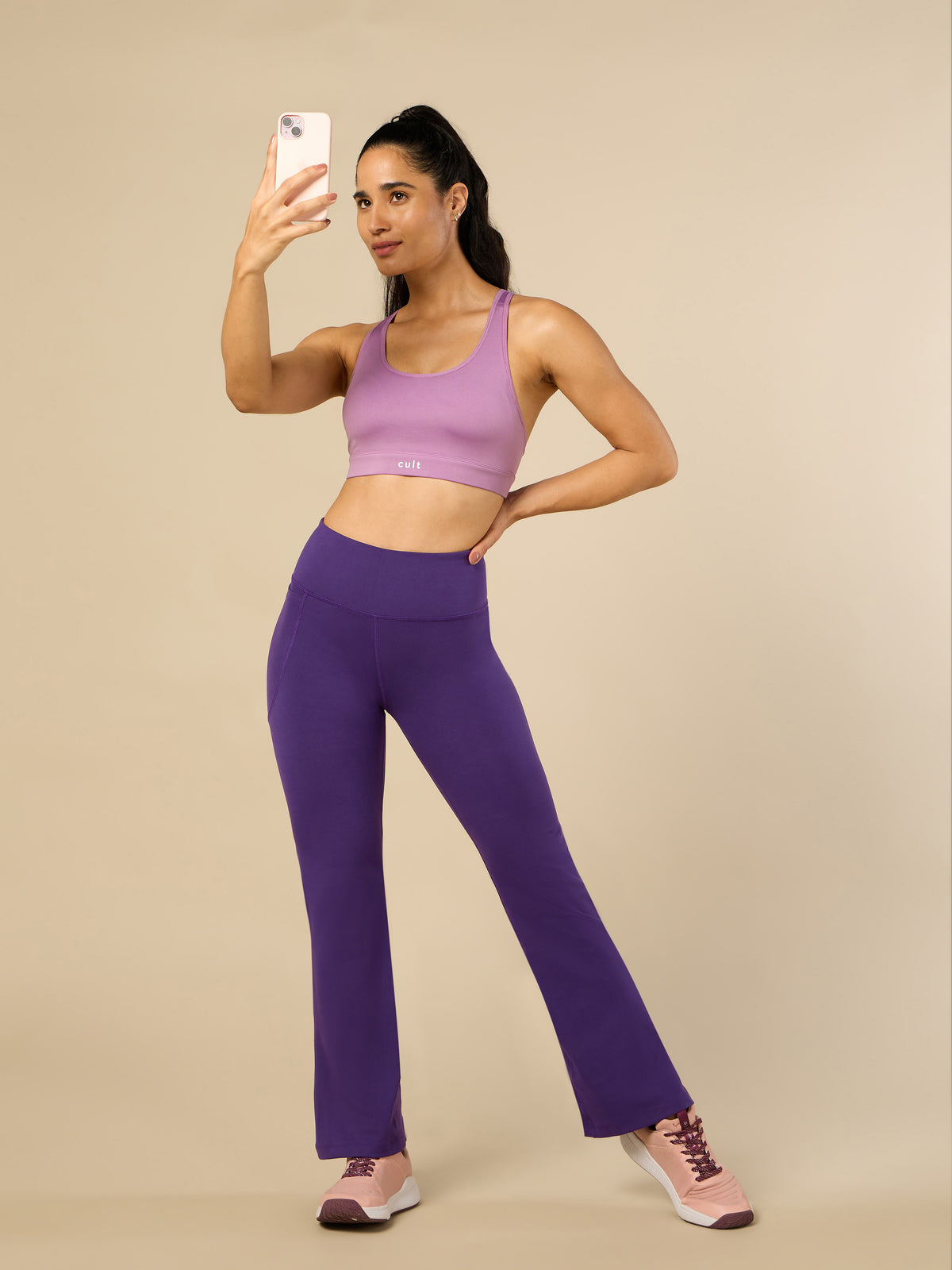 Women's COMFlex Purple Performance Flare Pants