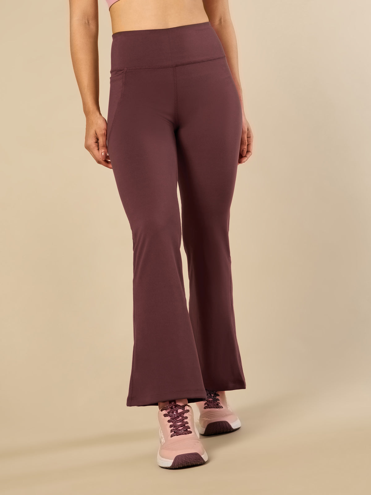 Women's COMFlex Dark Brown Performance Flare Pants