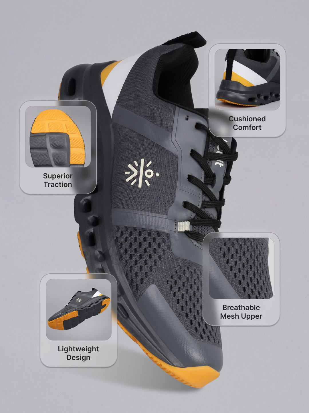 cult Men's JacquAir Sneaker Shoes - D.GREY