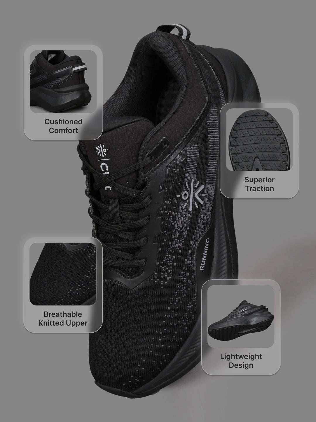 cult Men's Blaze Casual Shoes - Black