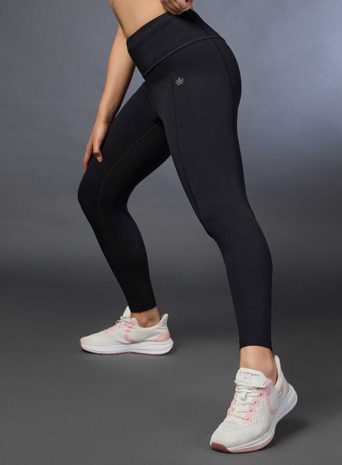 Women's Performance Cotton Black Tights
