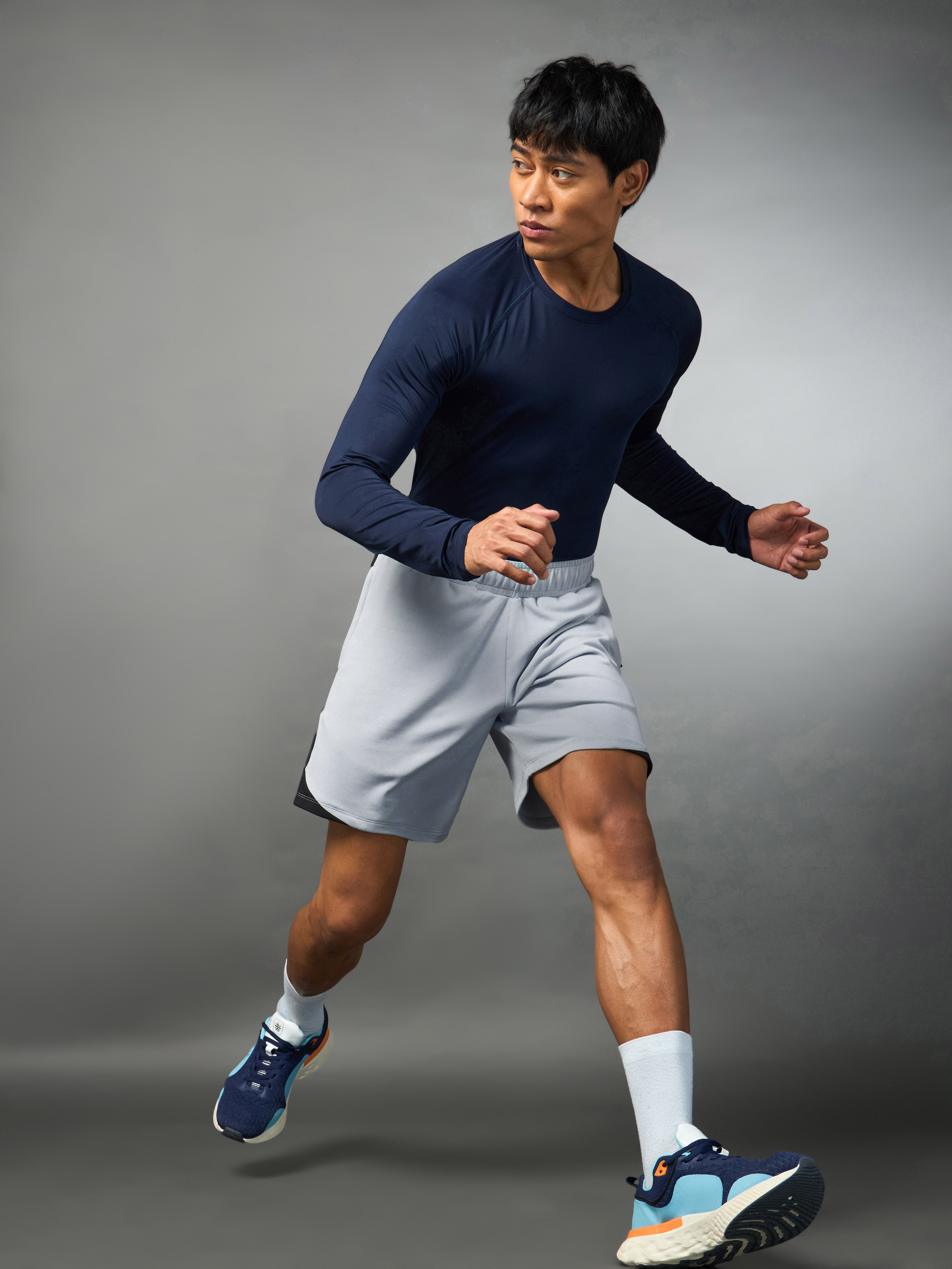 Men's Pace Up Lt. Grey Running Shorts