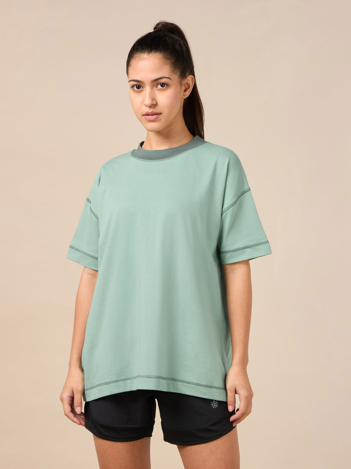 Women's Green Relaxed Lounge T-shirt