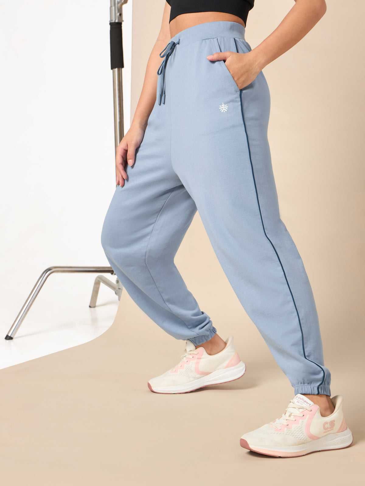 Women's Light Blue Relaxed Joggers