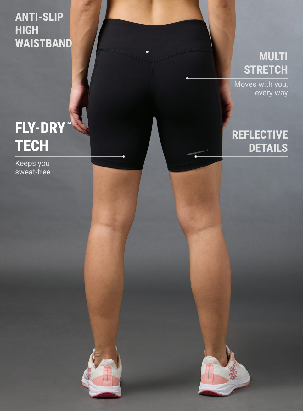 Women's Black Cycling COMFlex Shorts