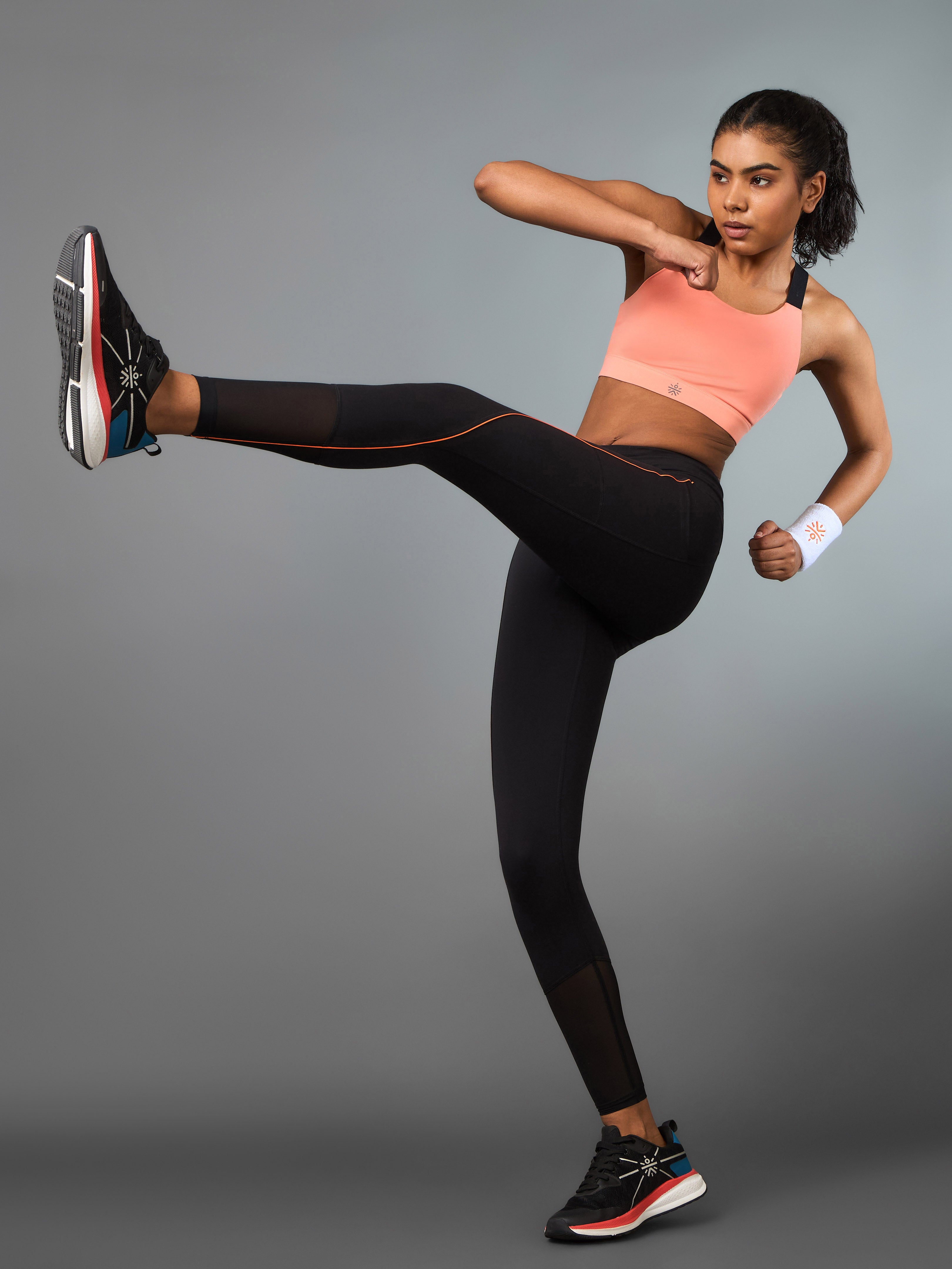 Women's Black Pace Up Running COMFlex Tights
